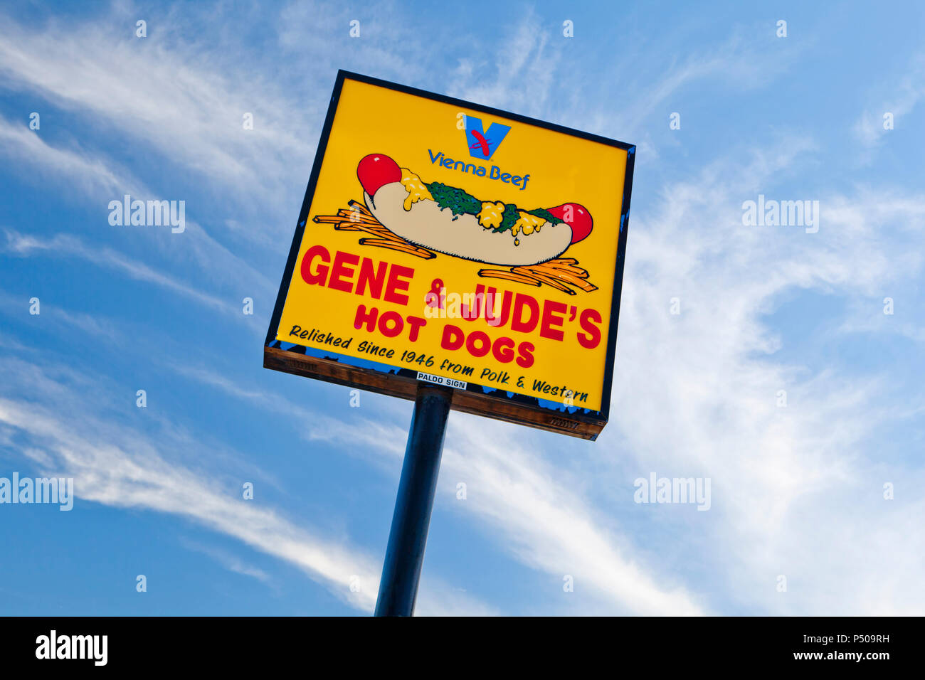 Gen & Jude ist berühmt für Hot Dogs, Chicago seit 1946 Stockfoto