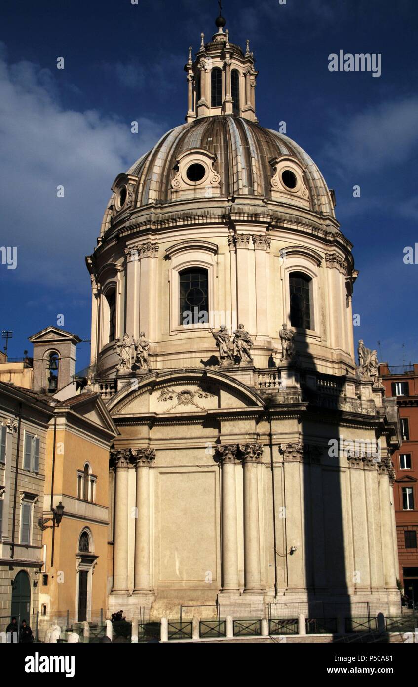 Italien. Rom. Kirche des heiligsten namens Mary. 18. Jahrhundert. Von Antoine Derizet (1697-1768) gebaut. Stockfoto