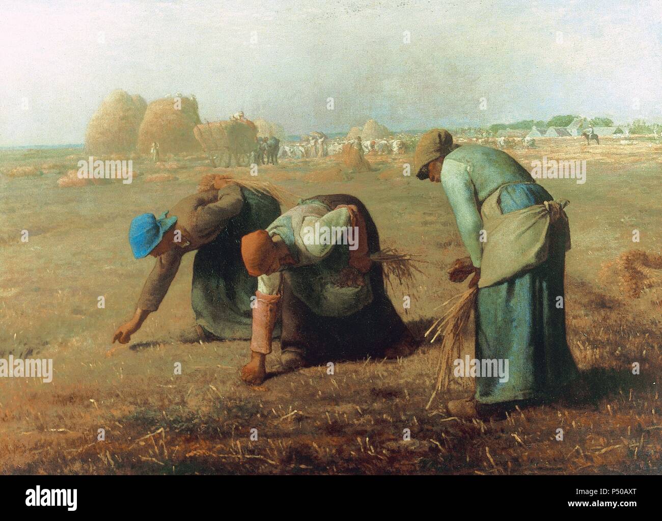 Jean-Francois Millet (1814-1875). Französischer Maler, einer der Gründer der Schule von Barbizon. Die ährenleserinnen (1856). Museum Orsay. Paris. Frankreich. Stockfoto