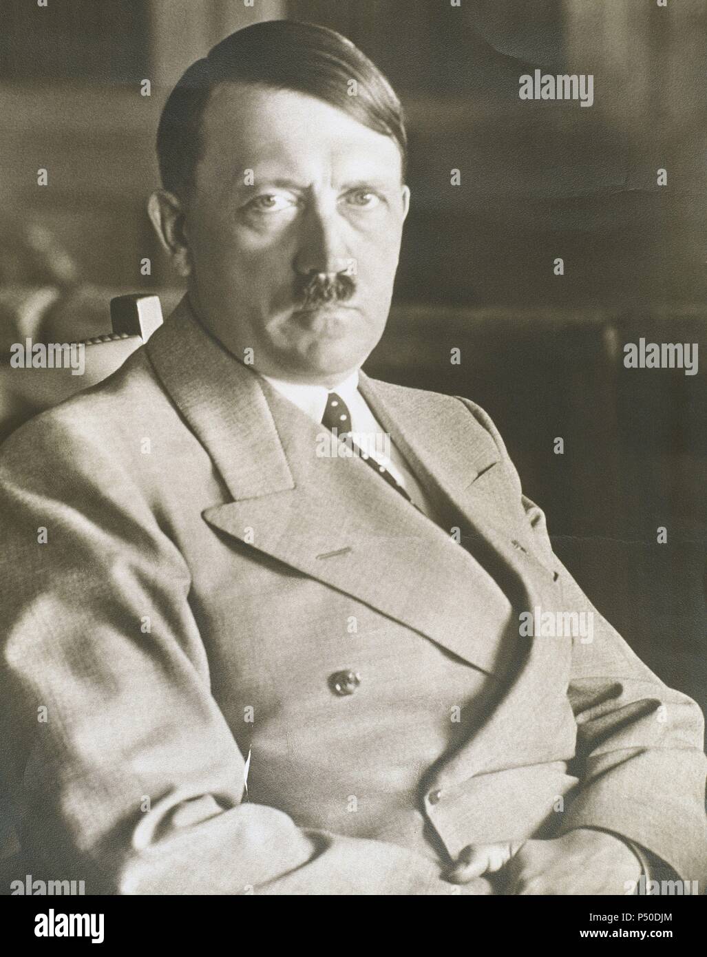 Adolf Hitler (1889-1945). Führer der nationalen sozialistischen deutschen Arbeiter-Partei. Fotografie. Stockfoto