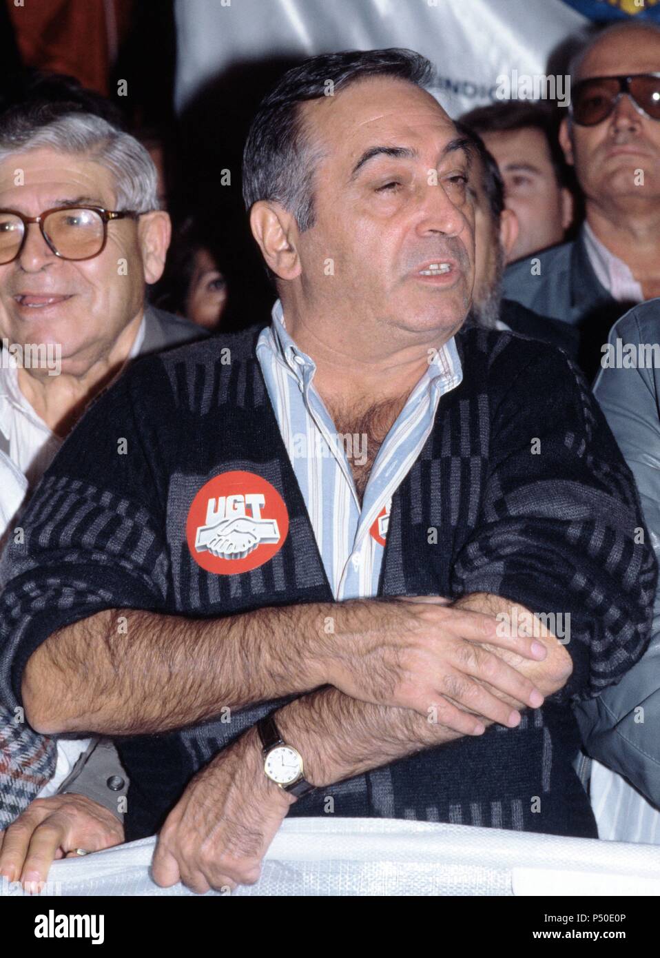 Nicolas Redondo (b 1927). Spanisch syndikalistischen und Politische. Stockfoto