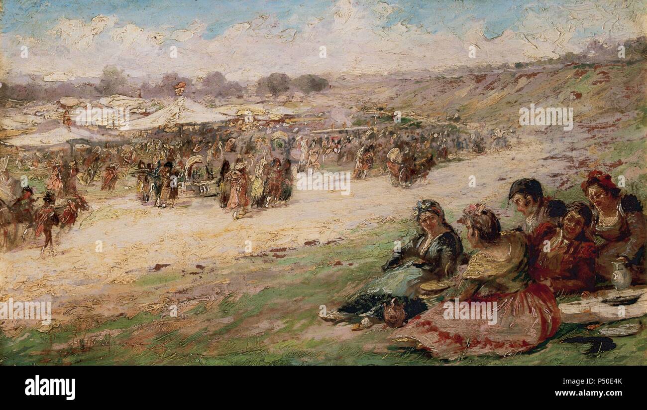 Eugenio Lucas Villaamil (1858-1918). Spanischer Maler. Die Wiese des Heiligen Isidro. Museum der Bildenden Künste Havanna. Kuba. Stockfoto