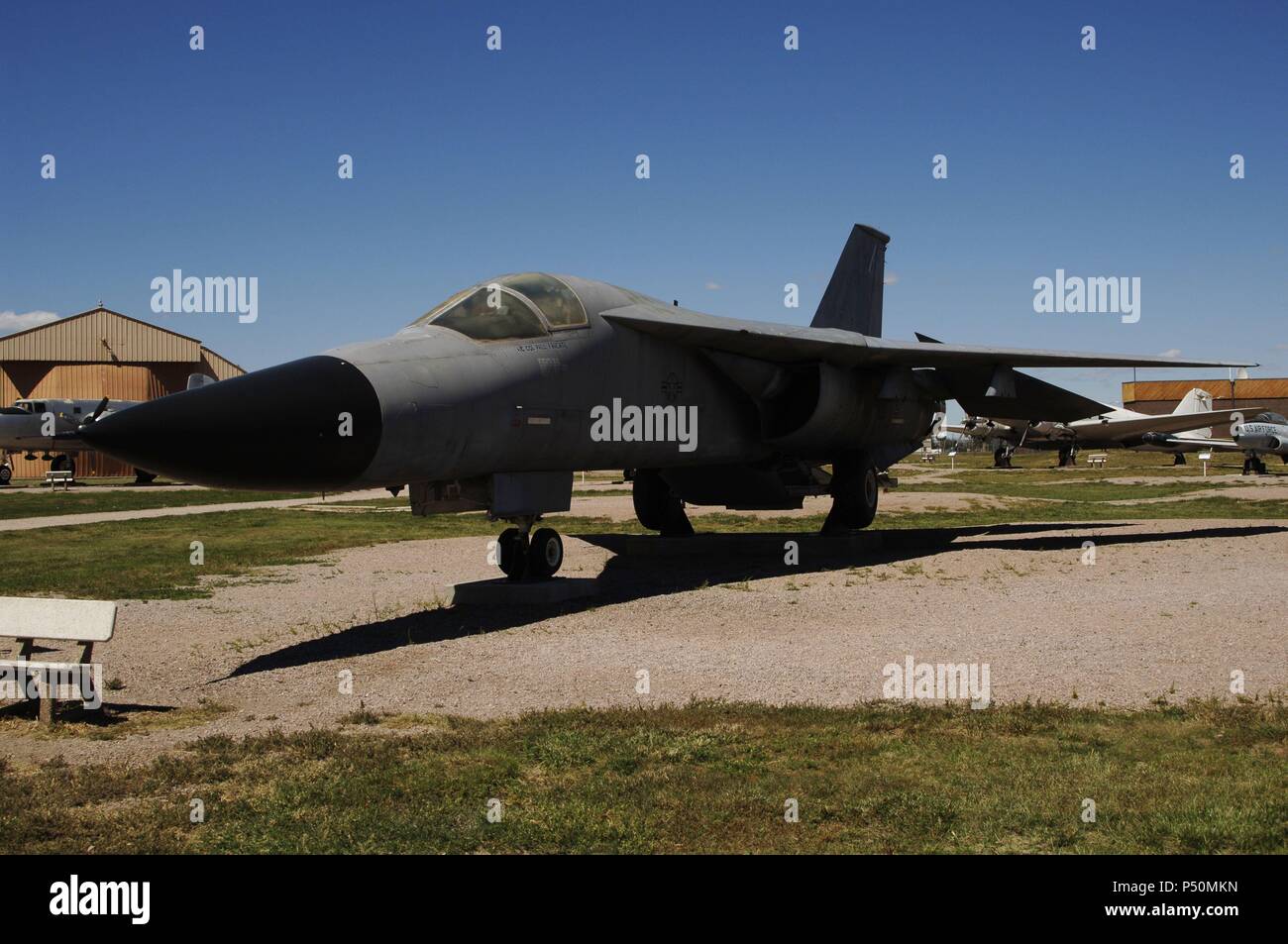 GENERAL DYNAMICS FB-111 eine 'ERDFERKEL'. Su Upper en servicio Daten de 1967, siendo retirado de Julio de 1996. Capaz de alcanzar MACH 2 (Dos veces la velocidad del Sonido). Museo del Aire y el Espacio. Box Elder. Estado de Dakota del Sur. Estados Unidos. Stockfoto