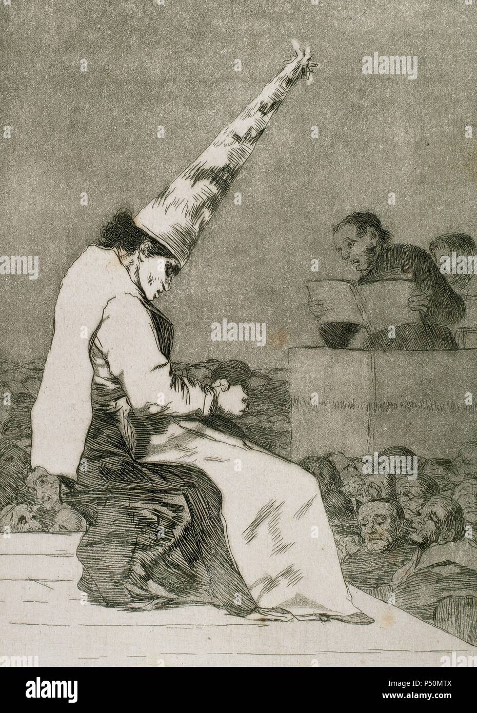 Francisco de Goya (1746-1828). Spanischer Maler und Graphiker. Los Caprichos. Polvos aquellos. Aquatinta n¼ 23 im Jahr 1799 veröffentlicht. Stockfoto