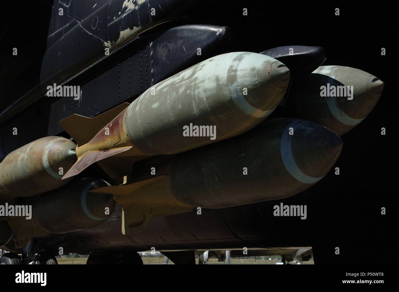 Las mejores de las BOMBAS transportadas por un-B-52 D. Museo del Aire y el Espacio. Box Elder. Estado de Dakota del Sur. Estados Unidos. Stockfoto