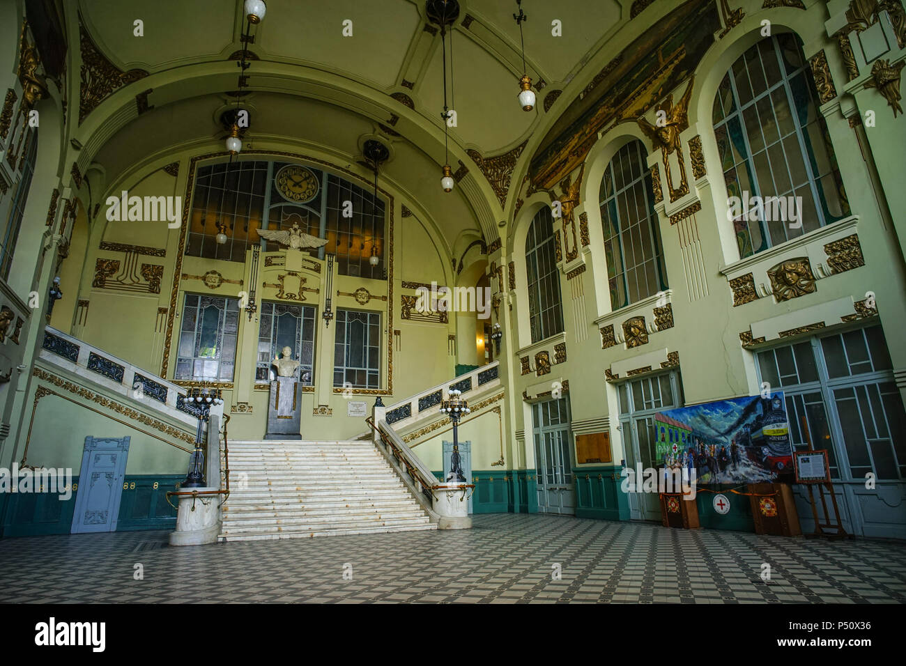 St. Petersburg, Russland - Oct 7, 2016. Innenraum der Bahnhof Vitebsky Station in der Innenstadt von St. Petersburg, Russland. Bahnhof Vitebsky war der erste Bahnhof zu sein Stockfoto