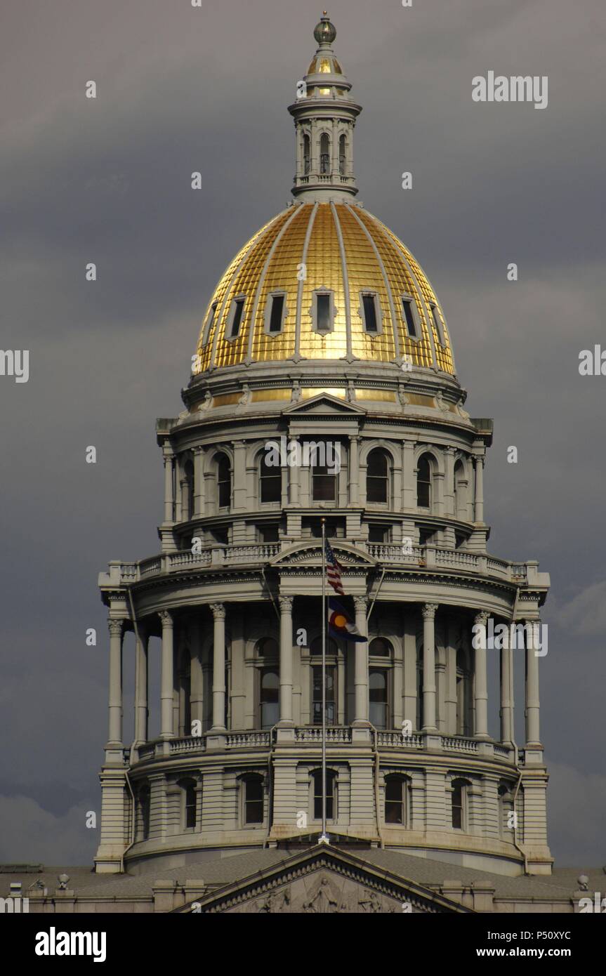 CAPITOLIO ESTATAL DE COLORADO. Construído entre 1890 y 1894 por Elijah E. Myers. Vista del Exterior. DENVER. Estado de Colorado. Estados Unidos. Stockfoto