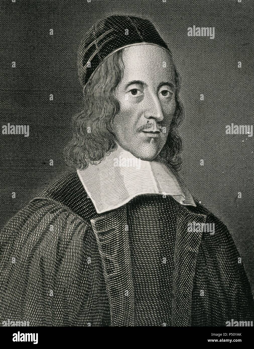 George Herbert (1593 Ð 1633). Der Franco-walliser englischer Dichter, Redner und anglikanische Priester. Gravur, 18. Stockfoto