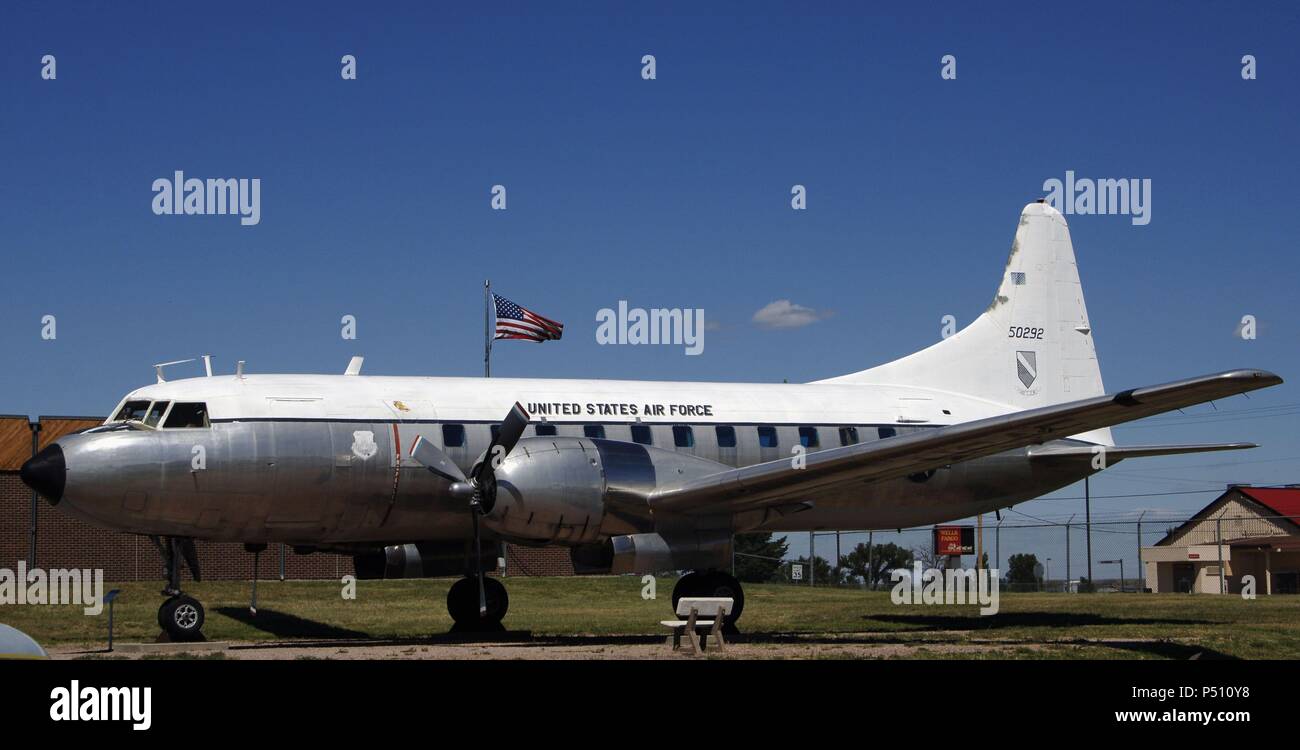 CONVAIR C-131D AMARITAN'. Este aparato es el resultado de Unas modificaciones en el Convair 240 para adecuarlo ein su uso como Transporte militar En 1953. Museo del Aire y el Espacio. Box Elder. Estado de Dakota del Sur. Estados Unidos. Stockfoto