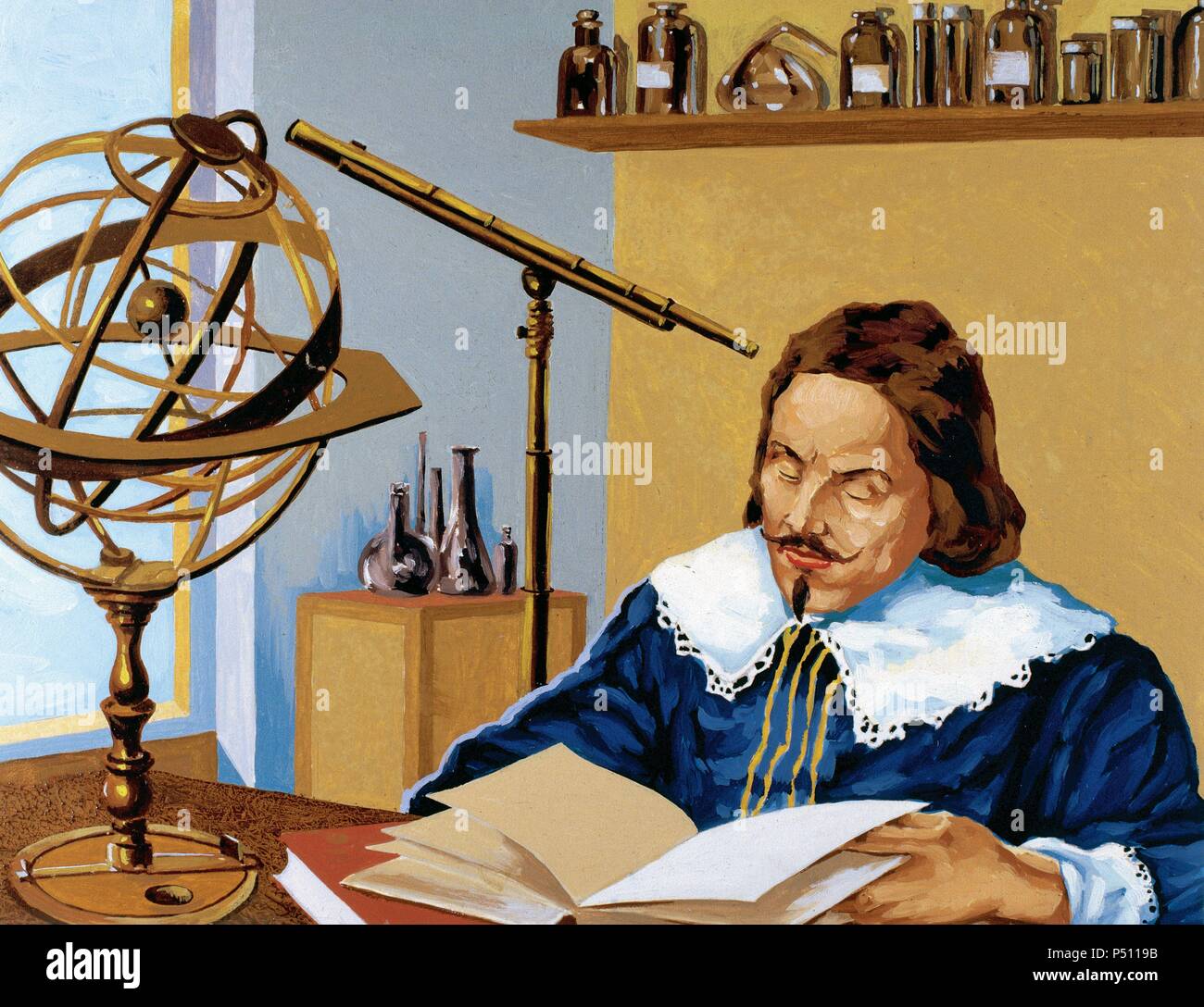 Evangelista Torricelli (1608-1647). Italienischer Physiker und Mathematiker. Stockfoto