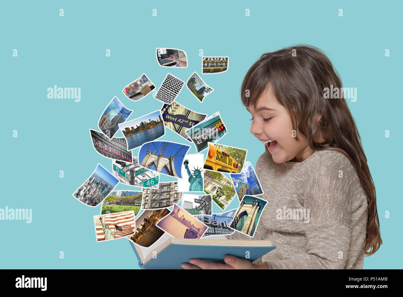 City Book Stockfotos & City Book Bilder Seite 13 Alamy Die lachende schöne lange Haare Mädchen ist auf der Suche nach einem offenen Buch aus