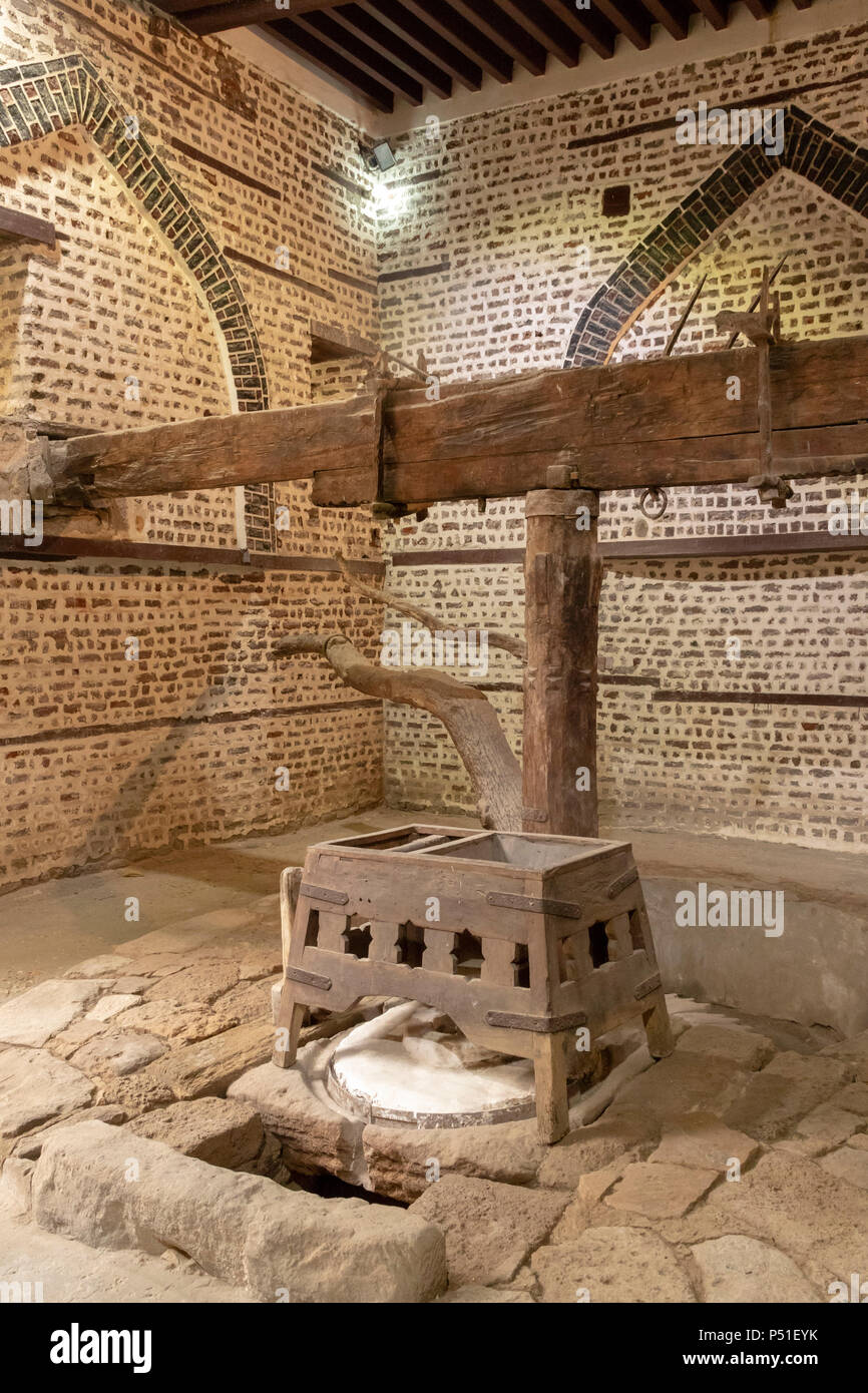 Interieur von Abu Shahin Getreidemühle, Rosetta, Ägypten Stockfoto