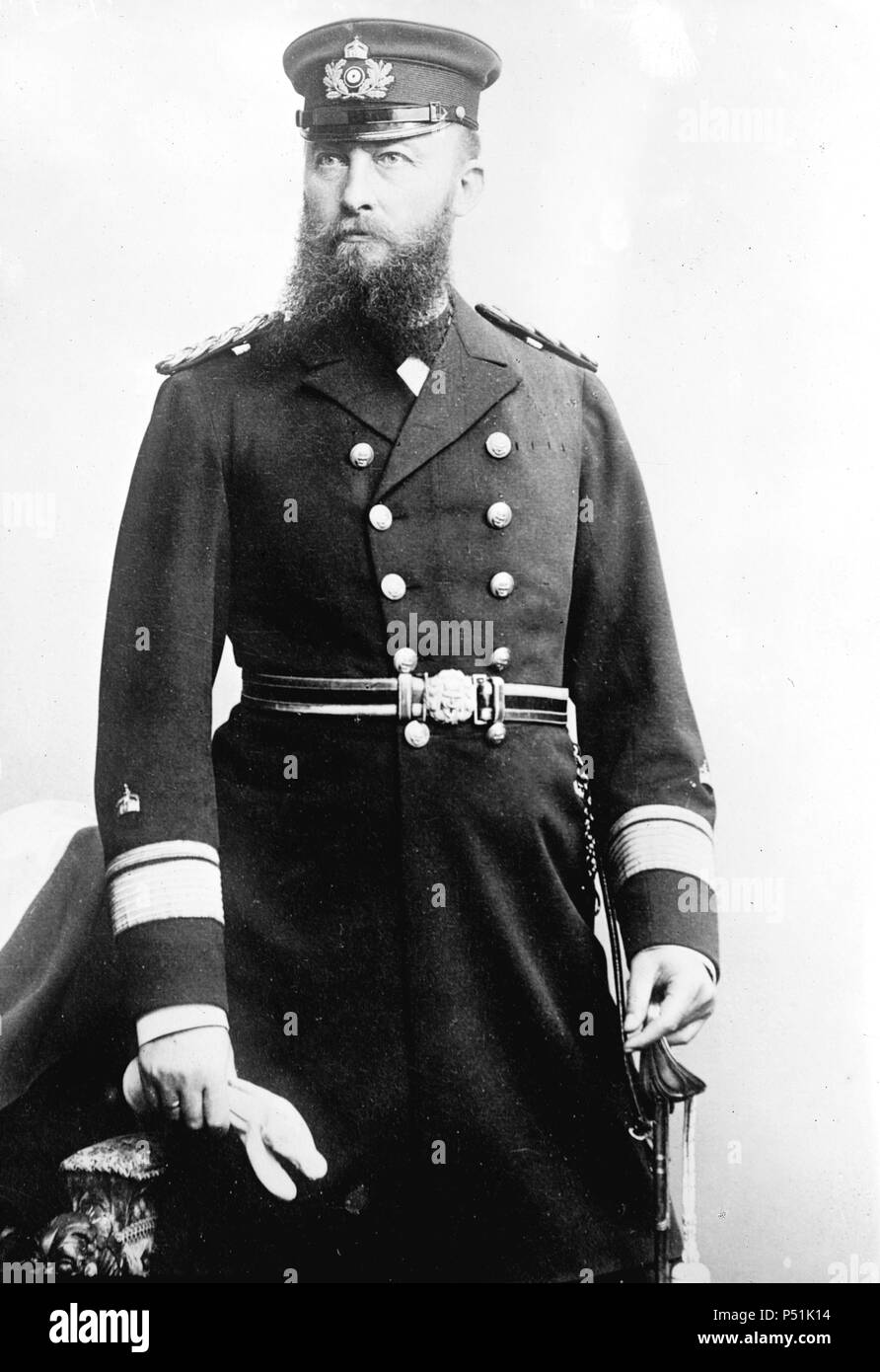 Alfred Peter Friedrich von Tirpitz (19. März 1849 - 6. März 1930) einen Deutschen Grand Admiral, Staatssekretär der deutschen Kaiserlichen Marine Büro Stockfoto