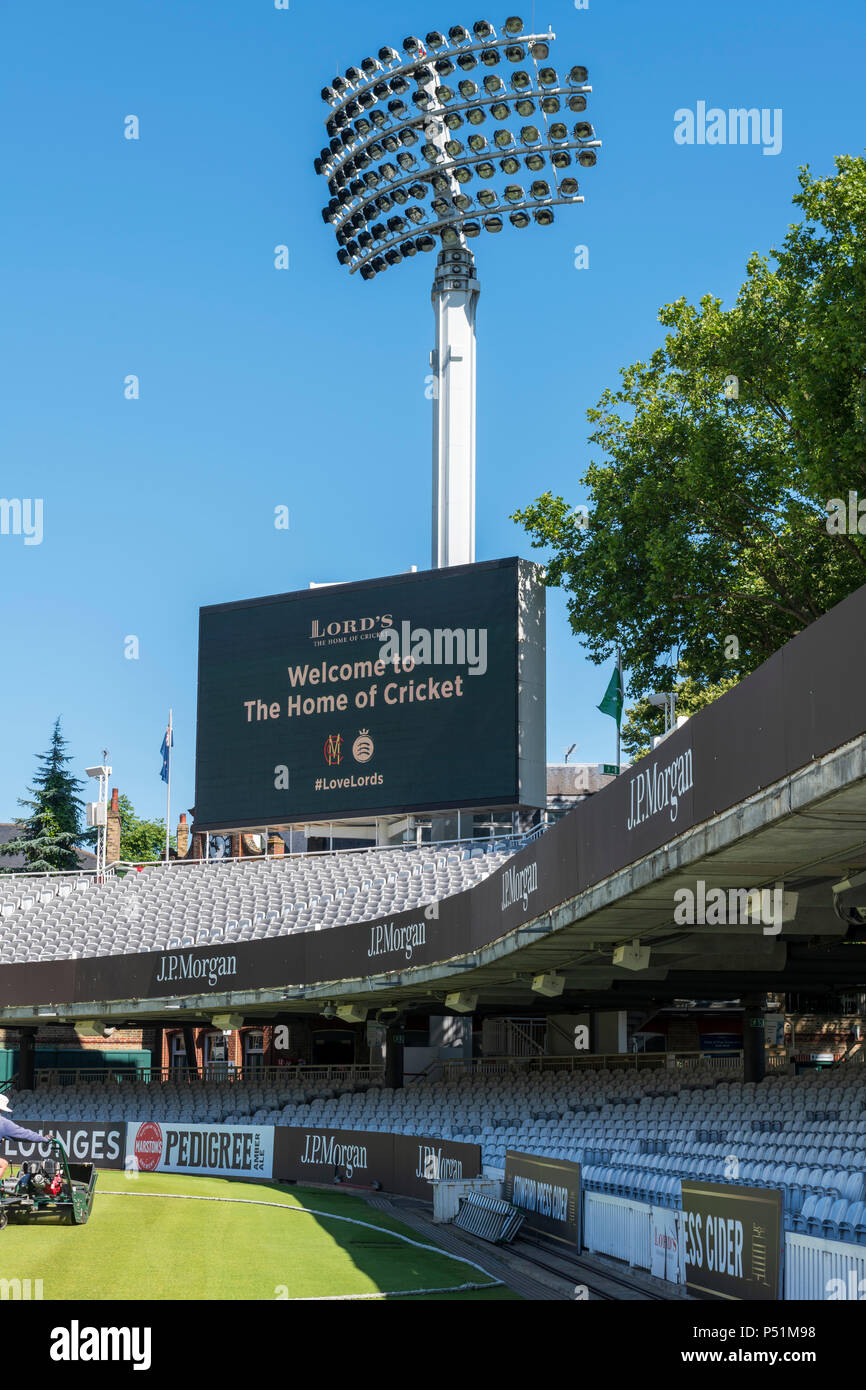 Lords Cricket Ground, MCC, Middlesex County Cricket Club Stockfoto