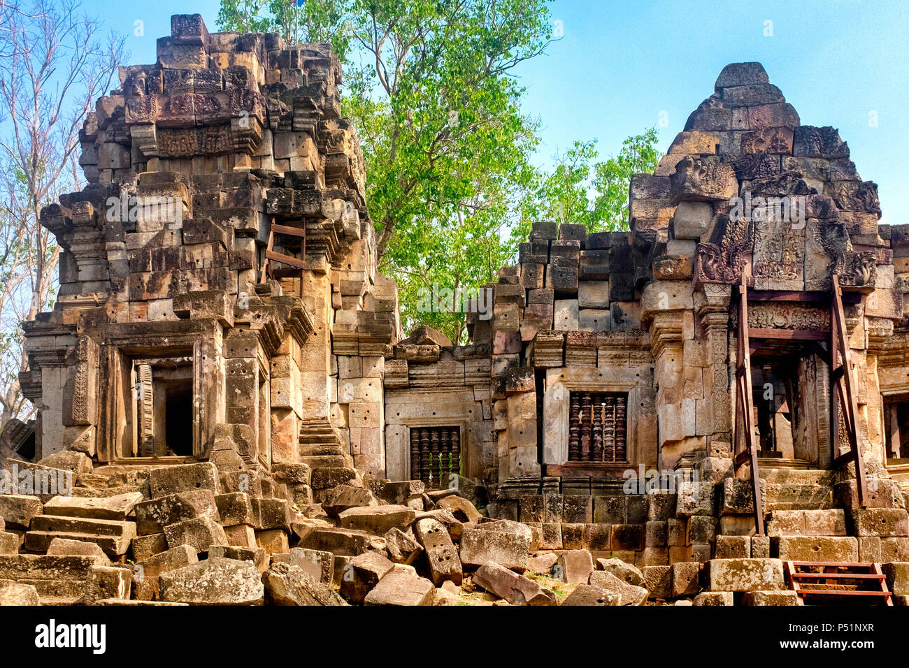 Wat Ek Phnom, in Battambang, Kambodscha Stockfoto