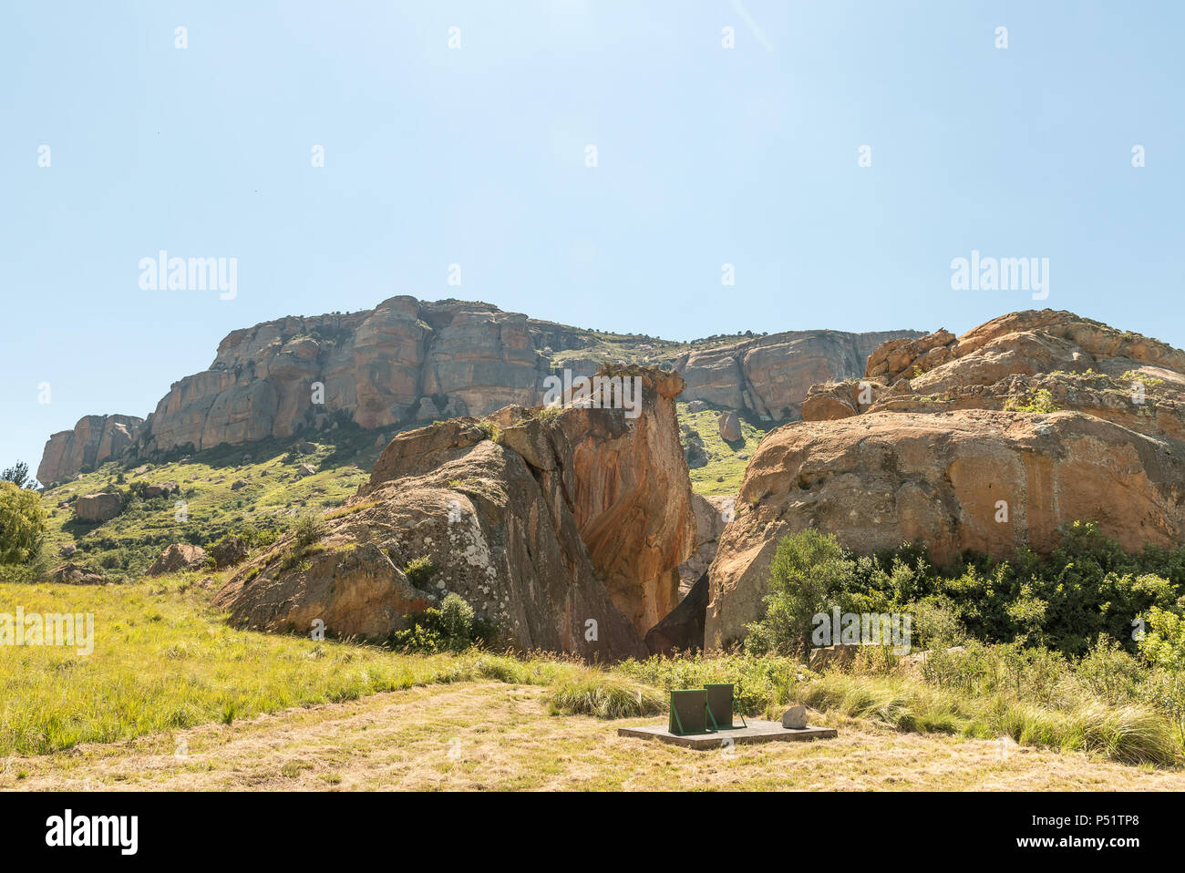 Retiefklip, einem historischen Ort in der Provinz in der Nähe der Oliviershoek Pass Stockfoto