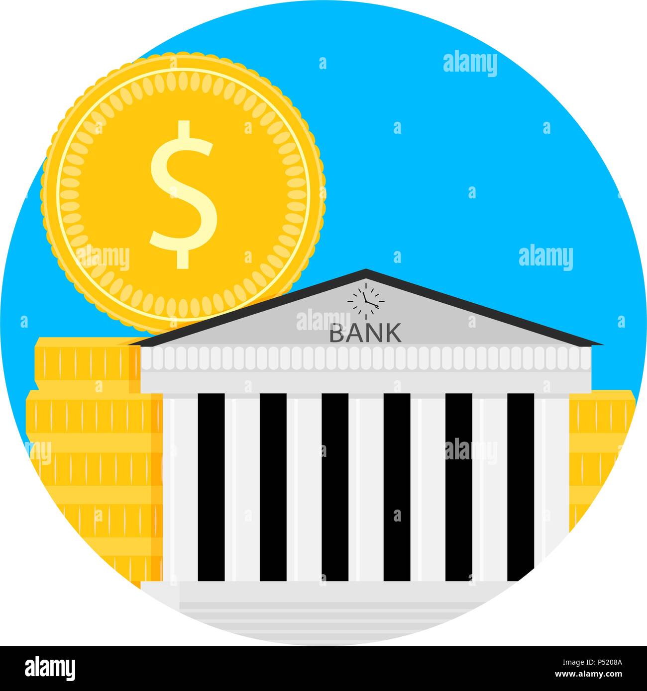 Bank Financial Kapitalisierung Symbol. Capital Fund und Einsparungen, die Einnahmen finanzieren, der Kapitalisierung von Strategie. Vector Illustration Stock Vektor