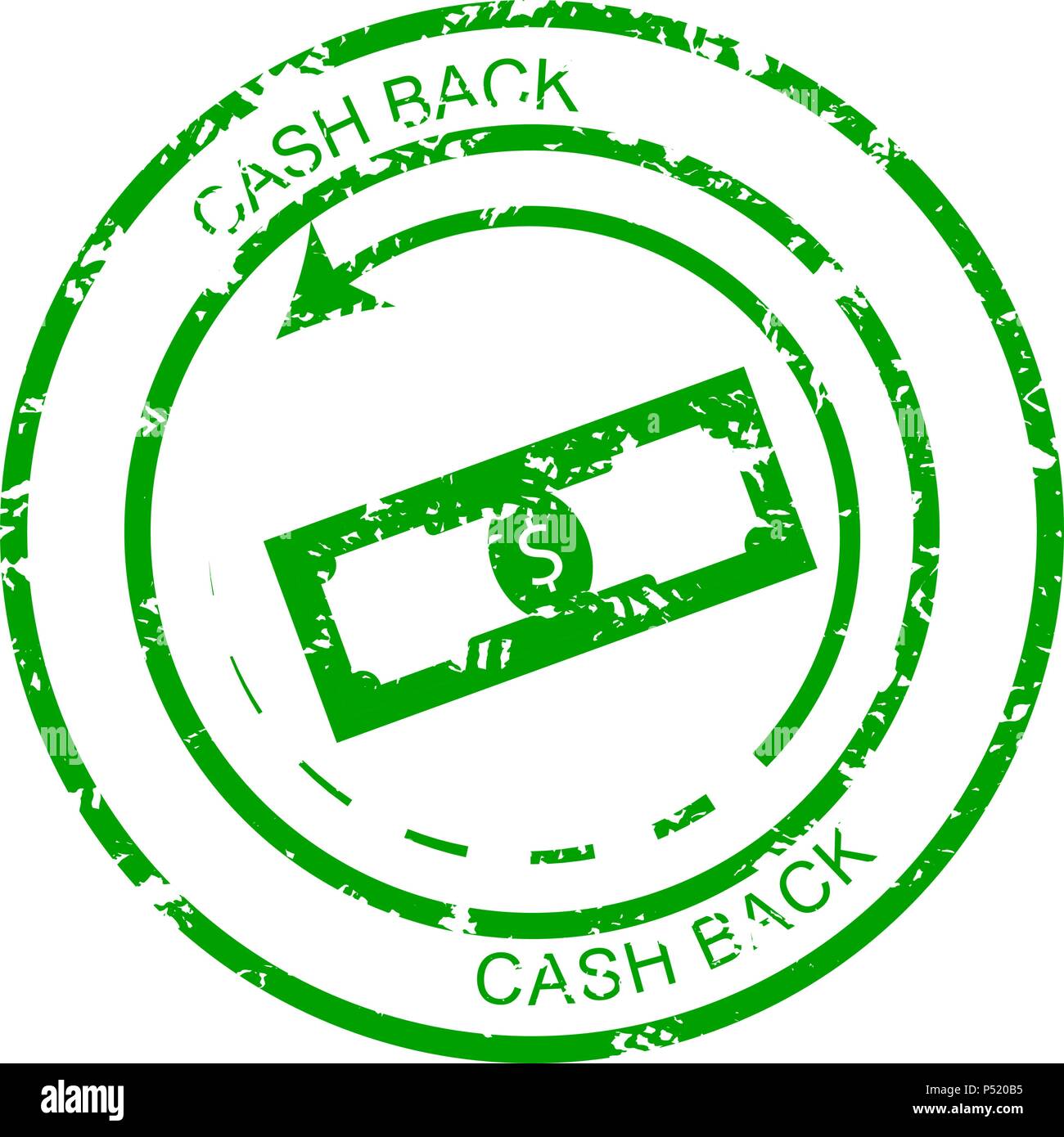 Cashback Stempel. Cash Back business Geld, Illustration von Grunge Garantie Finanzierung Vektor Stock Vektor