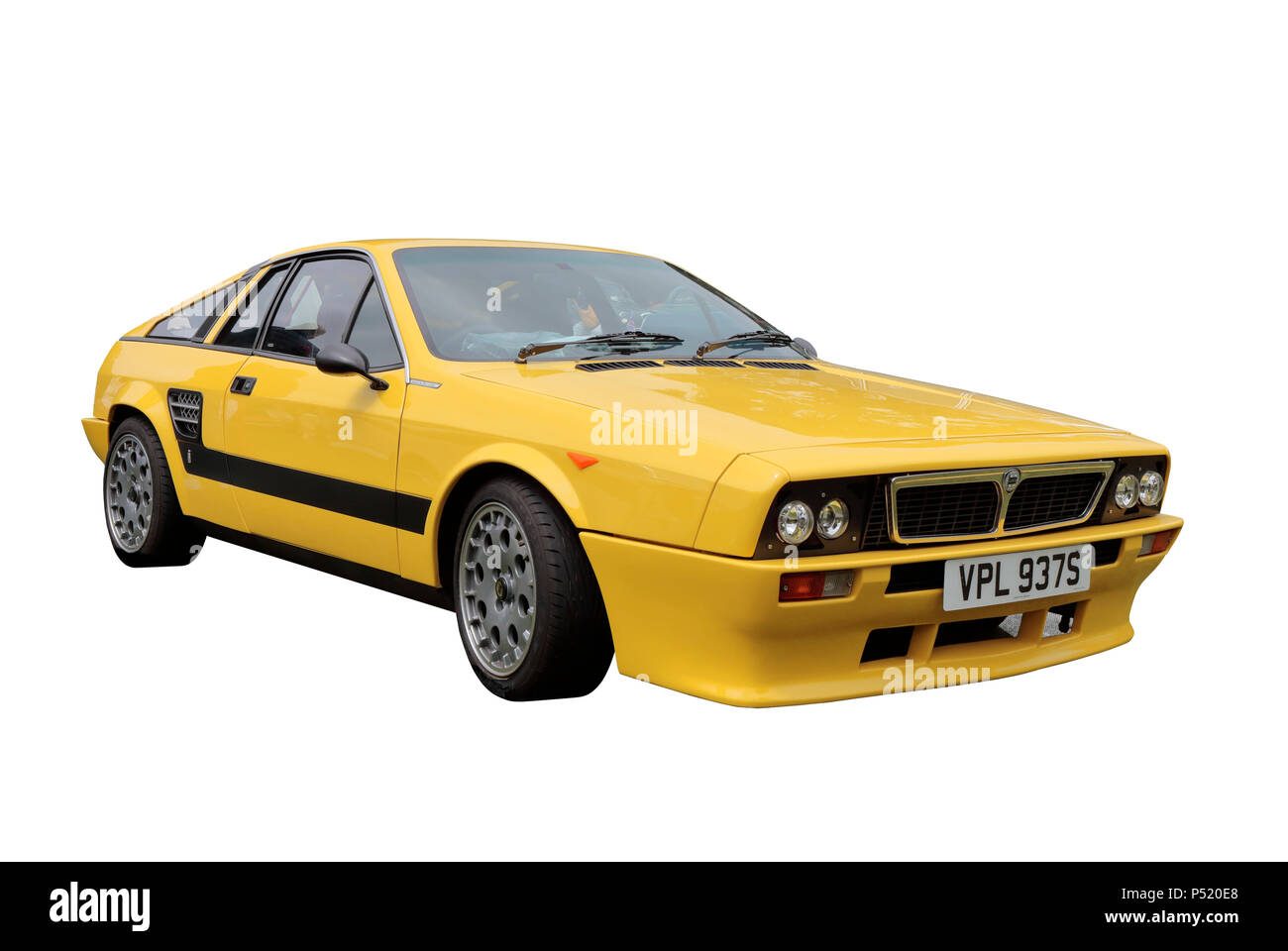 1978 Lancia beta Monte Carlo isoliert auf weißem Hintergrund Stockfoto
