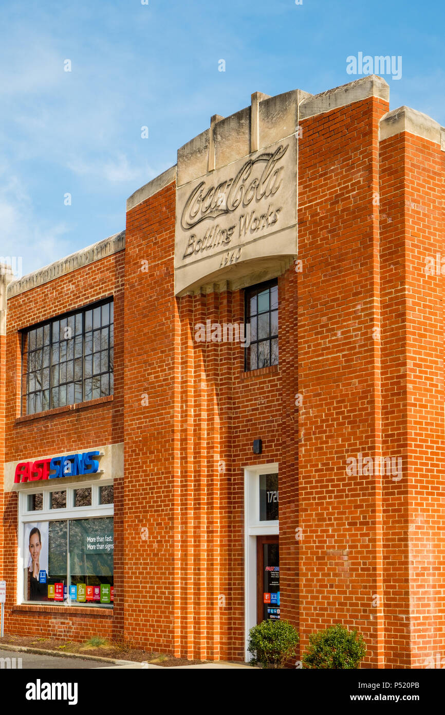 Winchester Coca-Cola Bottling Werke, 1720 Valley Road, Winchester, Virginia Stockfoto