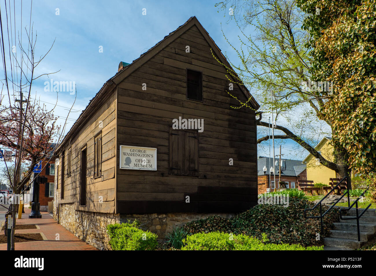 Washingtons Hauptsitz, Adam Kurtz südlich Braddock & West Cork Straßen, Winchester, Virginia Stockfoto