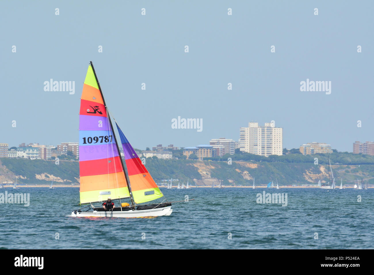 Bournemouth Bay, Dorset, Großbritannien. 23. Juni 2018. Credit: JWO/Alamy leben Nachrichten Stockfoto