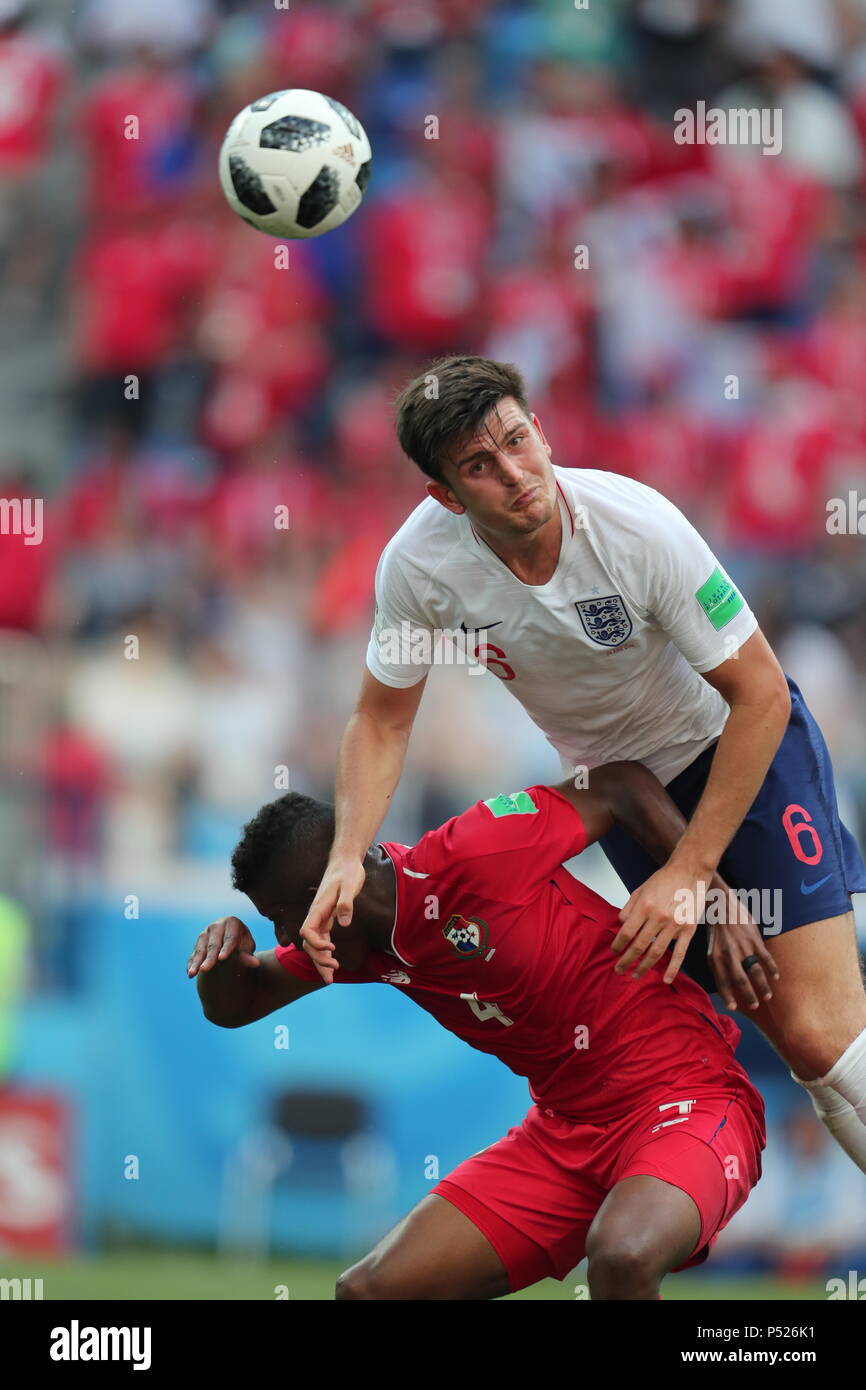 Nischnij Nogorod, Russland. 24. Juni, 2018. Nischnij Nogorod, Russland. 24. Juni, 2018. Harry Maguire & Fidel Escobar Herausforderung ENGLAND V PANAMA ENGLAND V PANAMA, 2018 FIFA WORLD CUP RUSSLAND 24 Juni 2018 GBC 8706 2018 FIFA World Cup Russland STRENG REDAKTIONELLE VERWENDUNG NUR. Credit: Allstar Bildarchiv/Alamy Live News Credit: Allstar Bildarchiv/Alamy leben Nachrichten Stockfoto