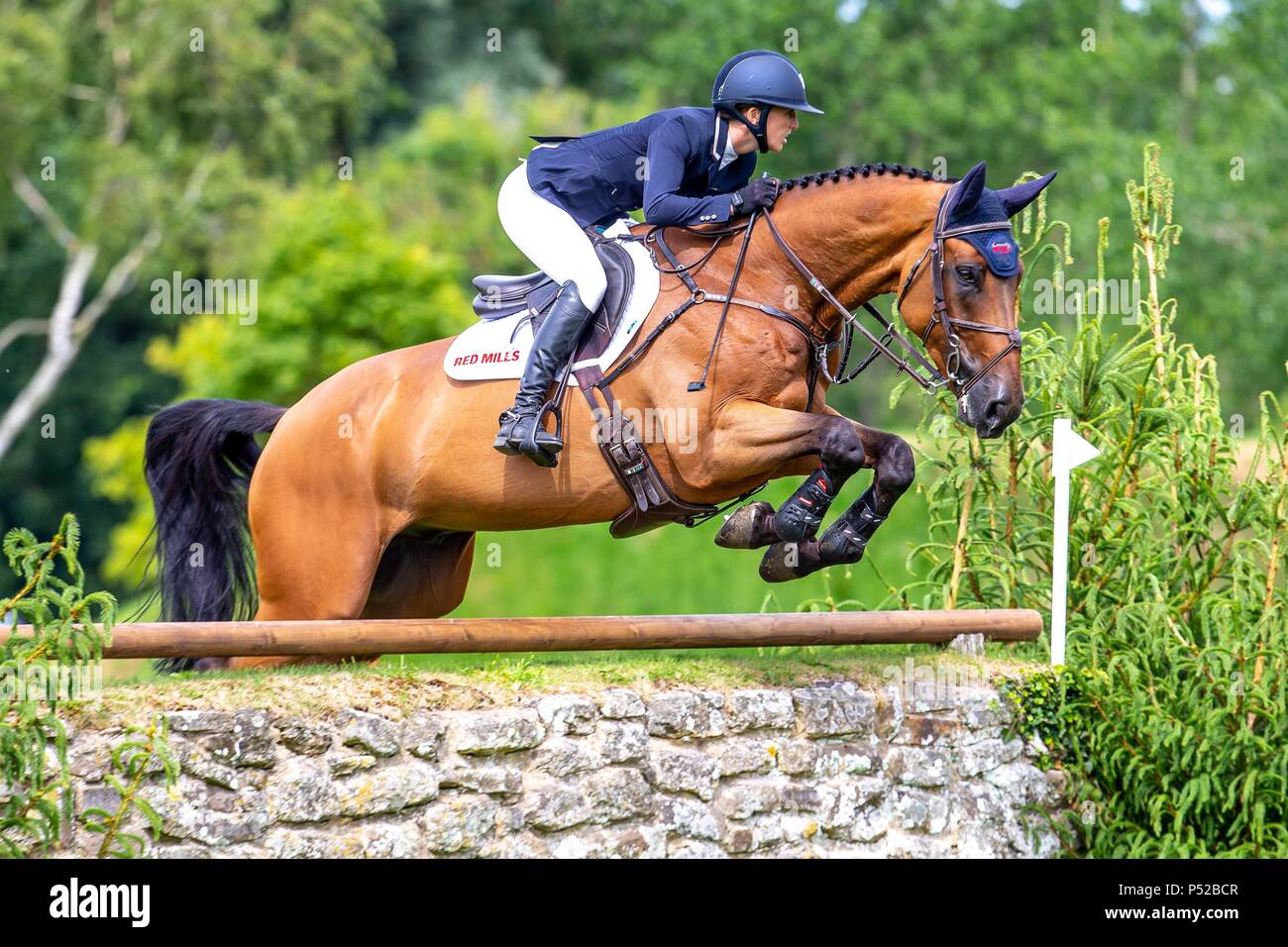 West Sussex, UK. 23. Juni 2018. Harriet Nuttall reiten Dulf. GBR. Die britische Speed Derby. CSI 4* Al Shira'aa Hickstead Derby treffen. Springen. Der All England Parcours. Hickstead. West Sussex. UK. Tag 4. 23.06.2018. Credit: Sport in Bildern/Alamy leben Nachrichten Stockfoto
