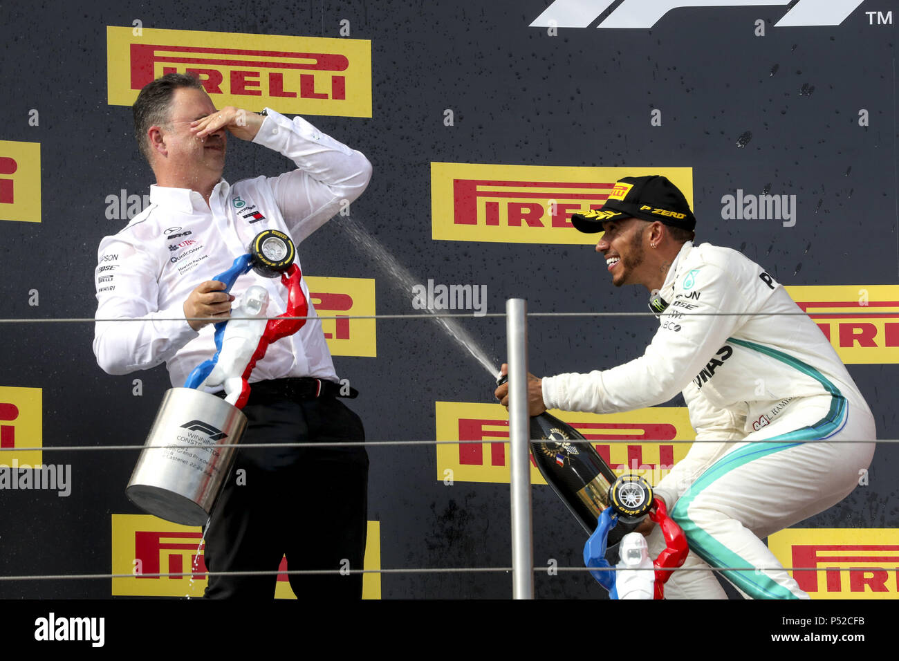 Motorsport: FIA Formel Eins-Weltmeisterschaft 2018, Grand Prix von Frankreich, Ron Lake, #44 Lewis Hamilton (GBR, MERCEDES AMG PETRONAS Motorsport), 24.06.2018. | Verwendung weltweit Stockfoto