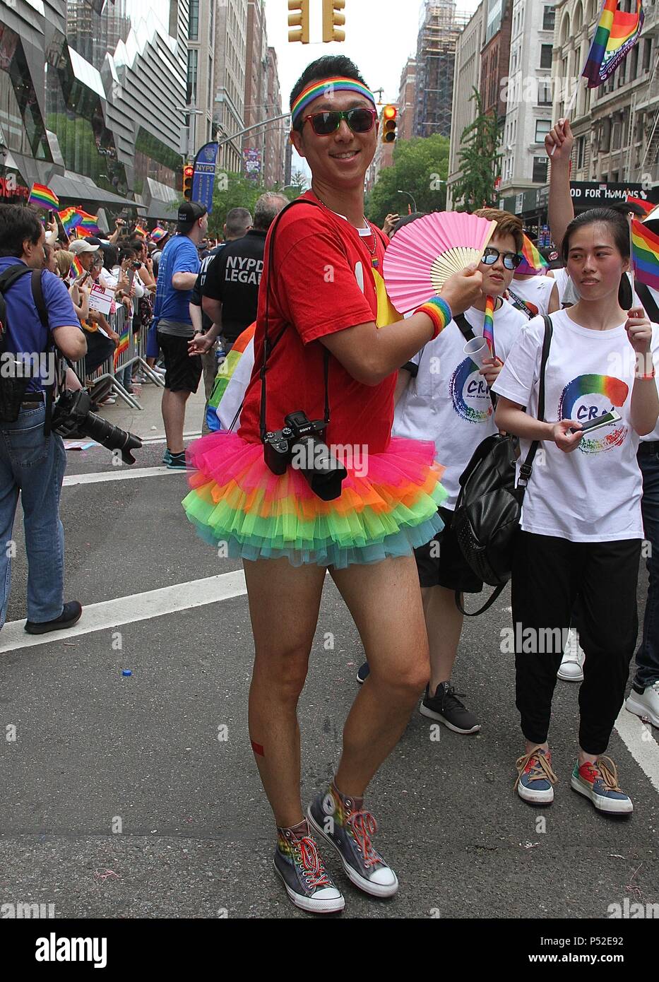 New York, NY, USA. 24. Juni, 2018. Die Teilnehmer der NYC 2018 Pride Parade in New York City, New York, am 24. Juni 2018. Credit: Rainmaker Foto/Media Punch/Alamy leben Nachrichten Stockfoto