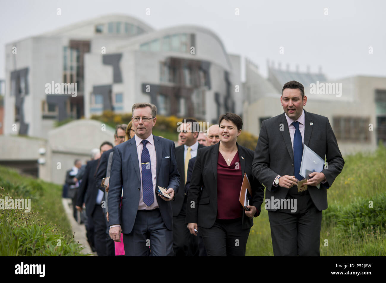 Der Schottischen Konservativen besucht einen Fotoauftrag Mohn zu Pflanzen, ein Garten der Erinnerung an diejenigen, die im Kampf gestorben sind, zu erstellen. Mit: Ruth Davidson Wo: Edinburgh, Großbritannien Wann: 24. Mai 2018 Credit: Euan Kirsche / WANN Stockfoto