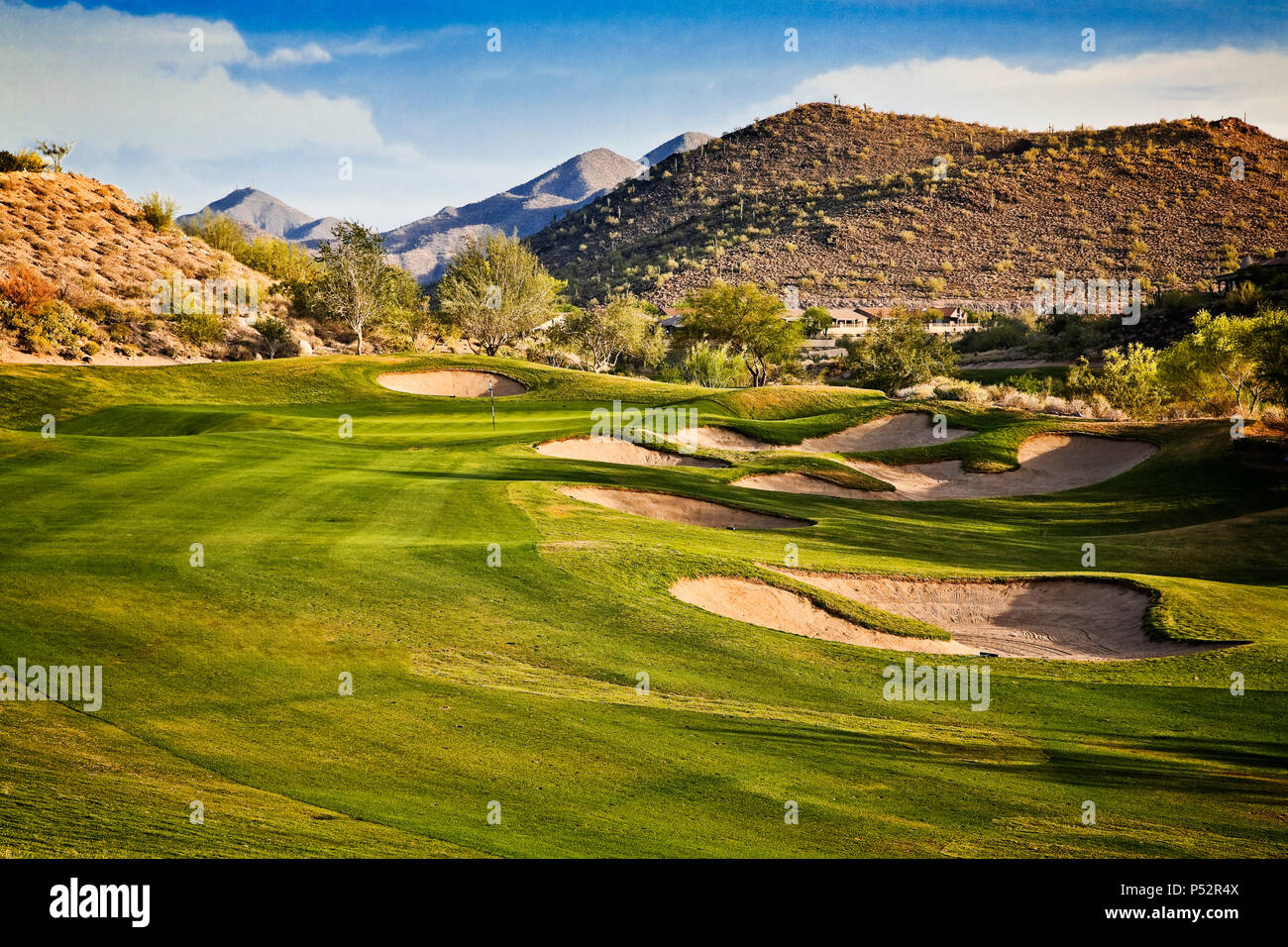 Eagle Mountain Golf Club Loch #12, Fountain Hills, Arizona. Stockfoto