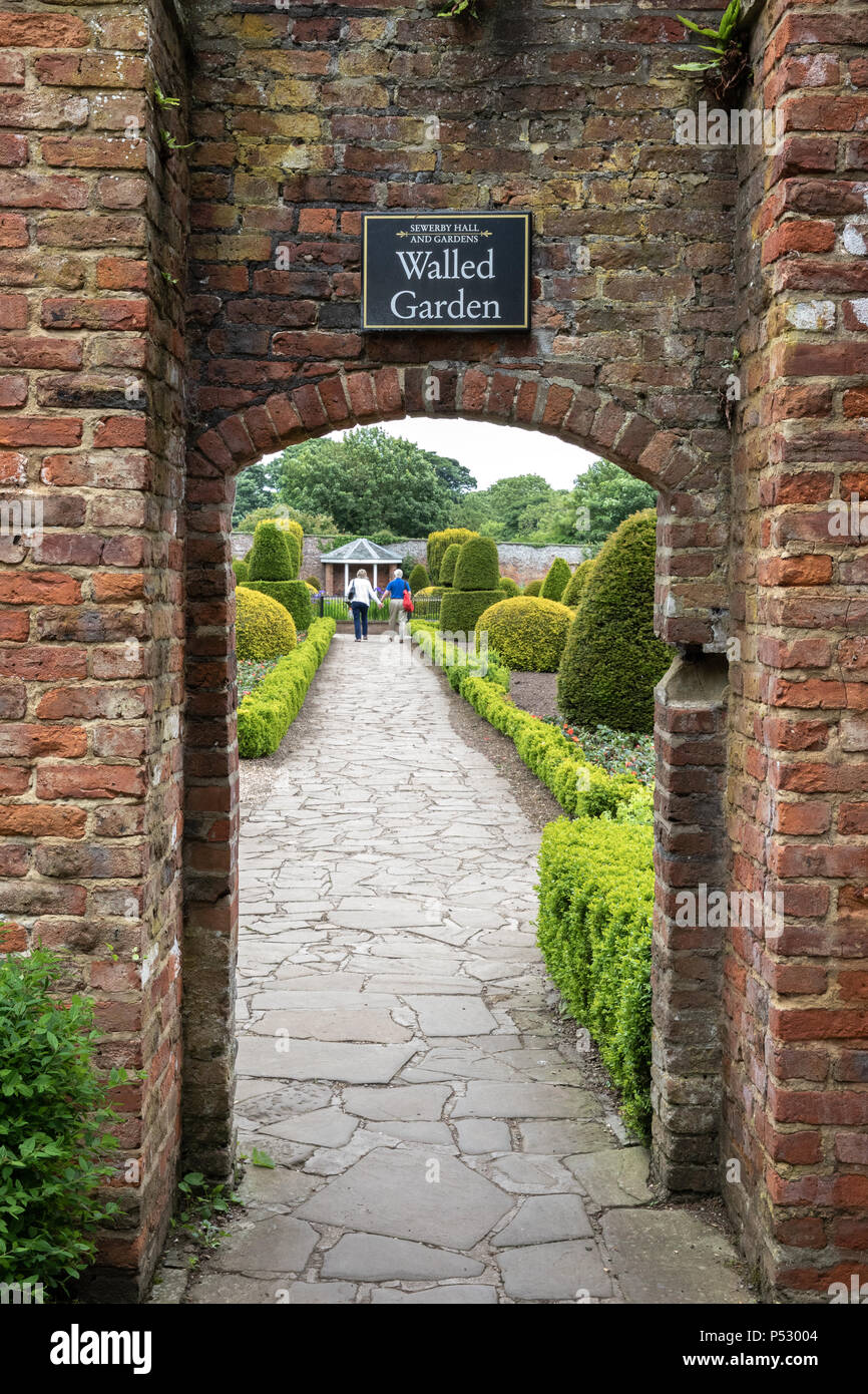 Die Gärten von Sewerby Haus, in der Nähe von Anacapri, Großbritannien Stockfoto