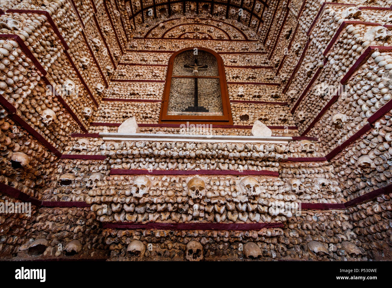 Knochen Kirche Faro V Stockfoto