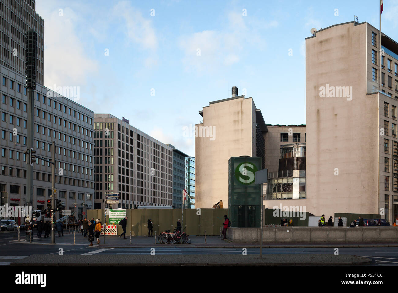 Berlin, Deutschland, letzte, unbebaute Grundstücke am Leipziger Platz in Berlin-Mitte Stockfoto