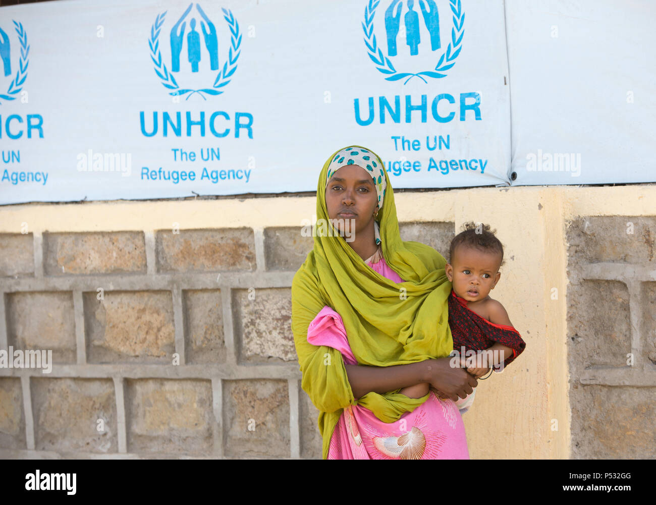 Kakuma, Kenia - Neuankömmlinge in der Registration Center Kakuma. Stockfoto