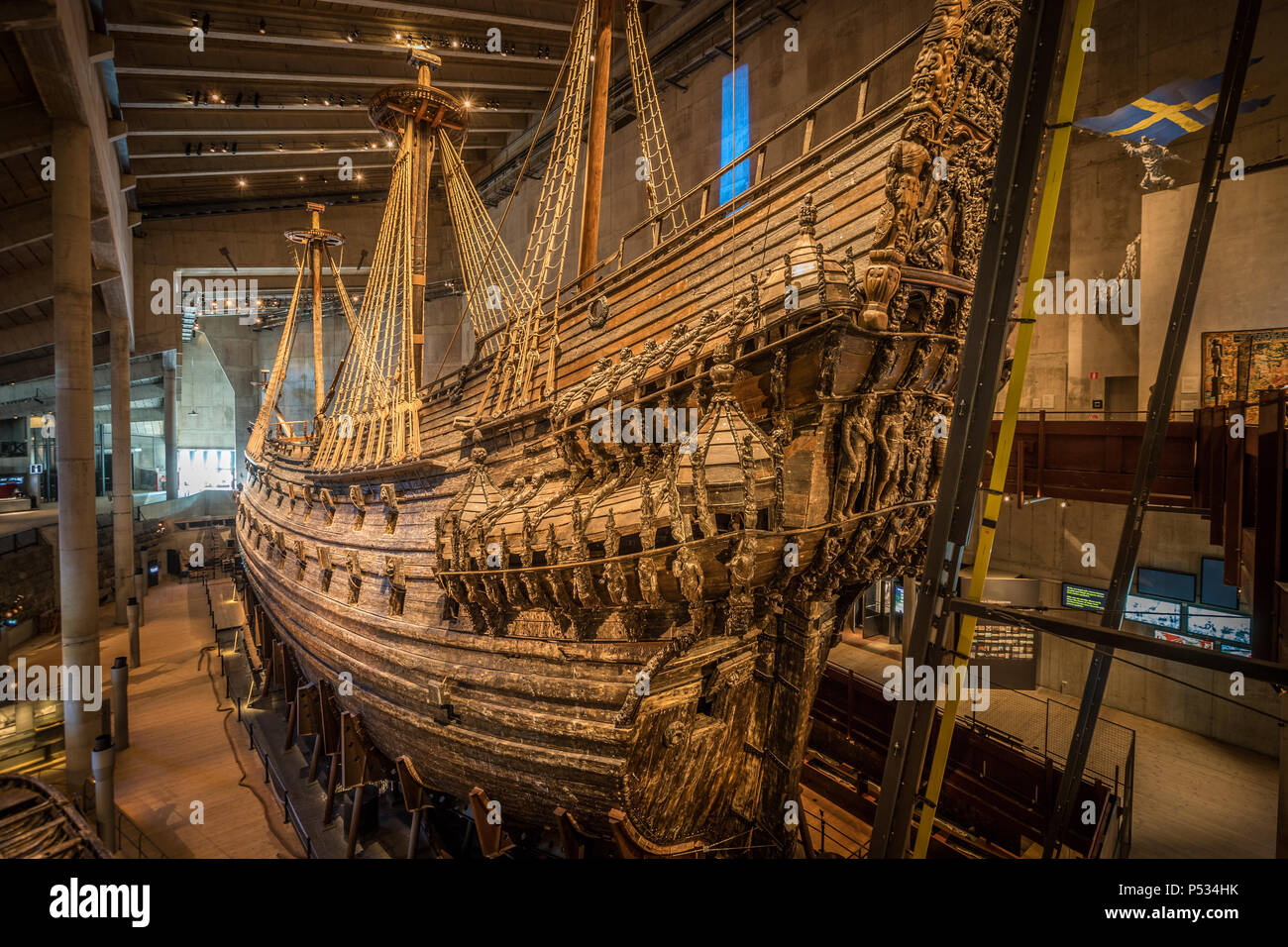 Innerhalb der Vassa Museum in Stockholm. Stockfoto