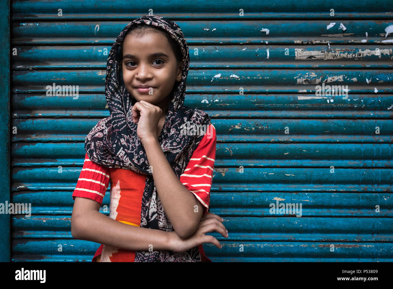 Portrait eines Mädchens, Kolkata, Indien. Stockfoto