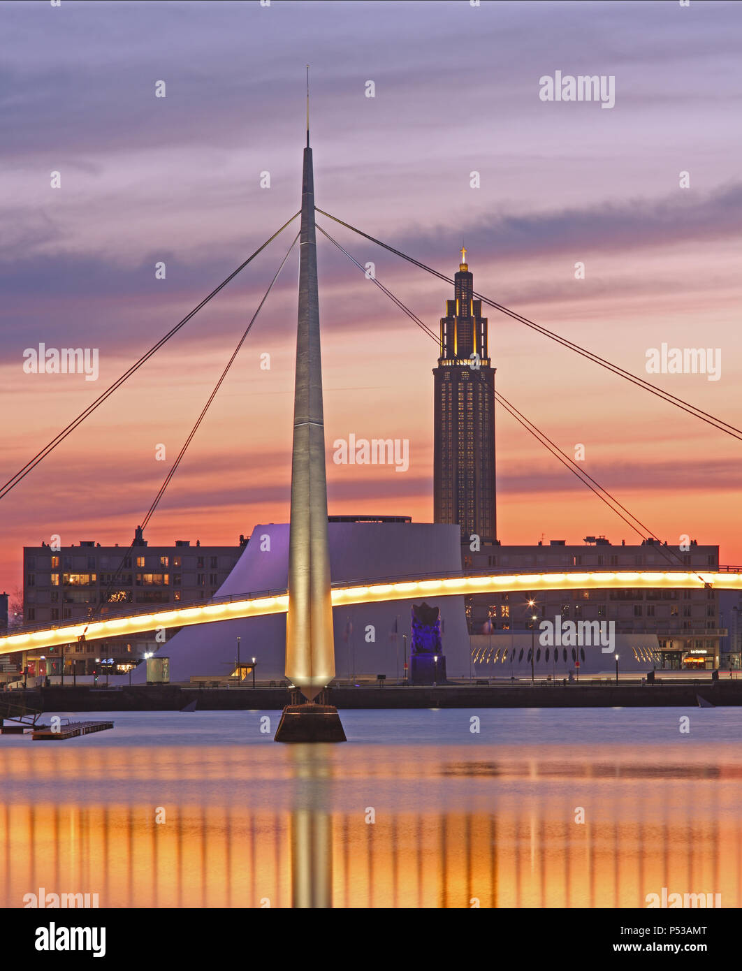 Le Bassin du Commerce, Le Havre, Normandie, Frankreich Stockfoto