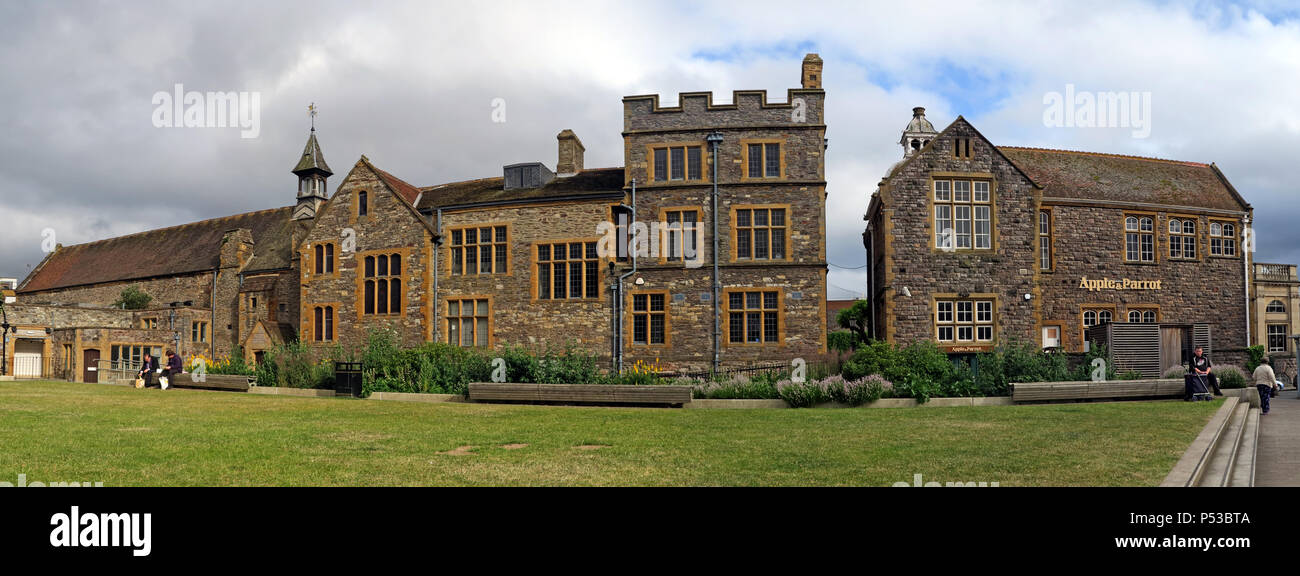 Panorama der Burg Grün, Taunton, Somerset, South West England, Großbritannien Stockfoto