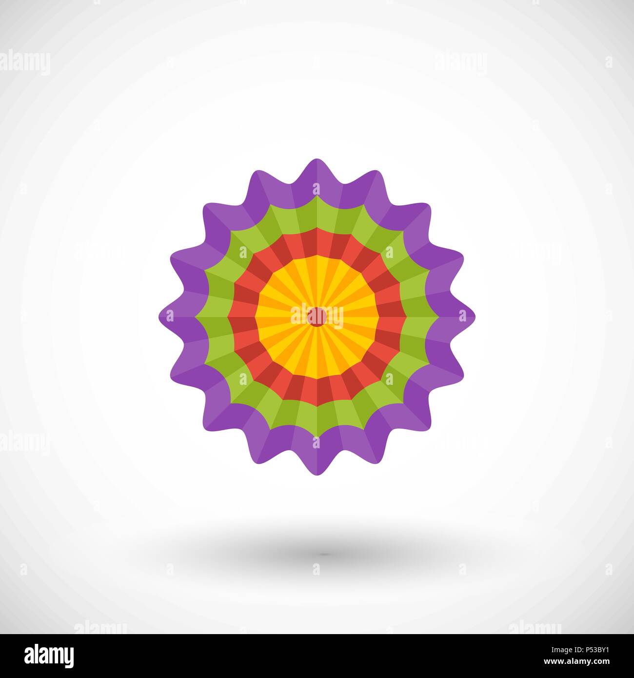 Festa Junina Girlande flachbild Vektorsymbol, flache Ausführung von dekoratives Objekt auf den weißen Hintergrund, niedliche Vector Illustration mit Reflexionen Stock Vektor