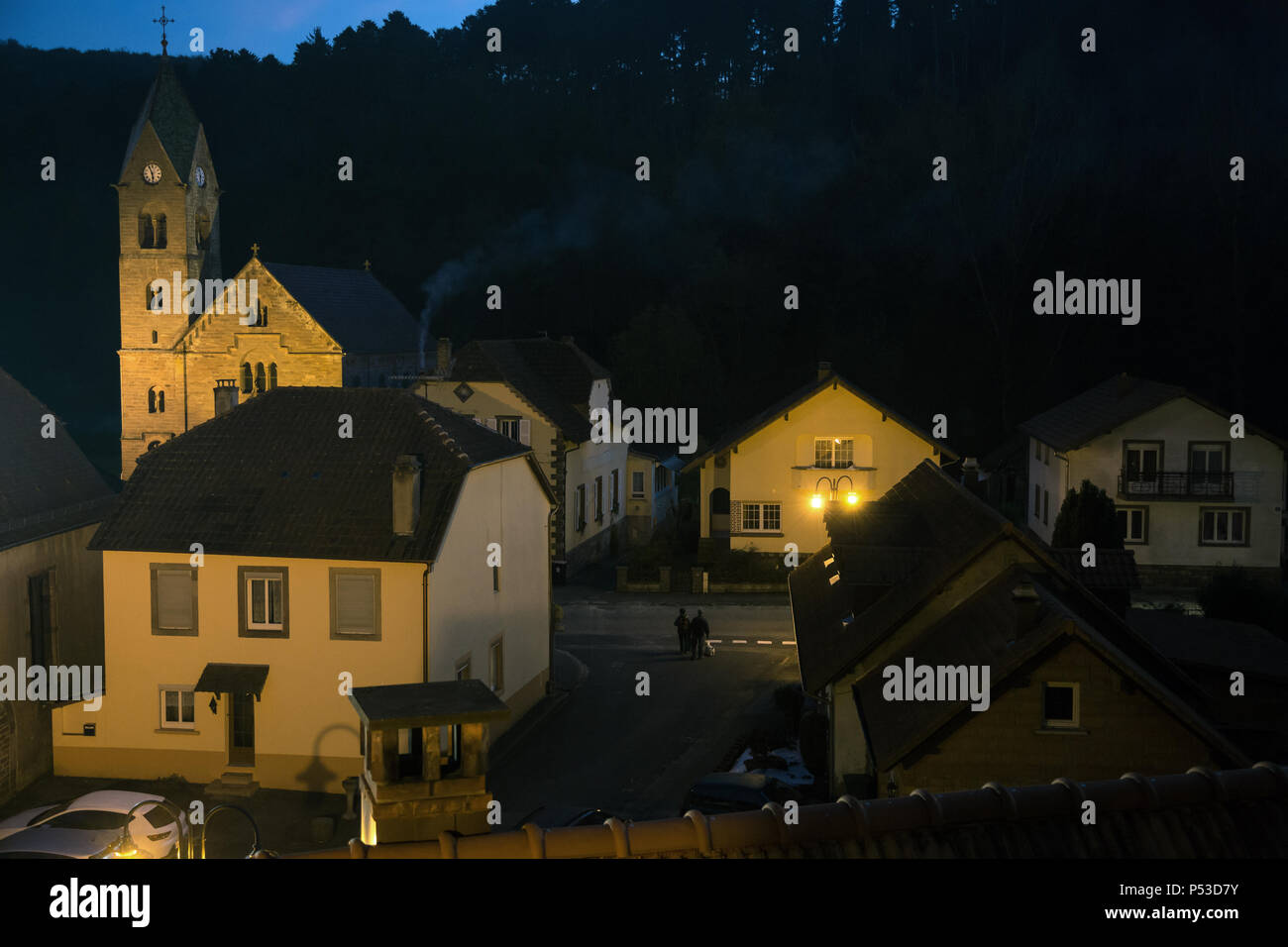 Frankreich, das Dorf von Graufthal, nördlichen Vogesen im Elsass Stockfoto