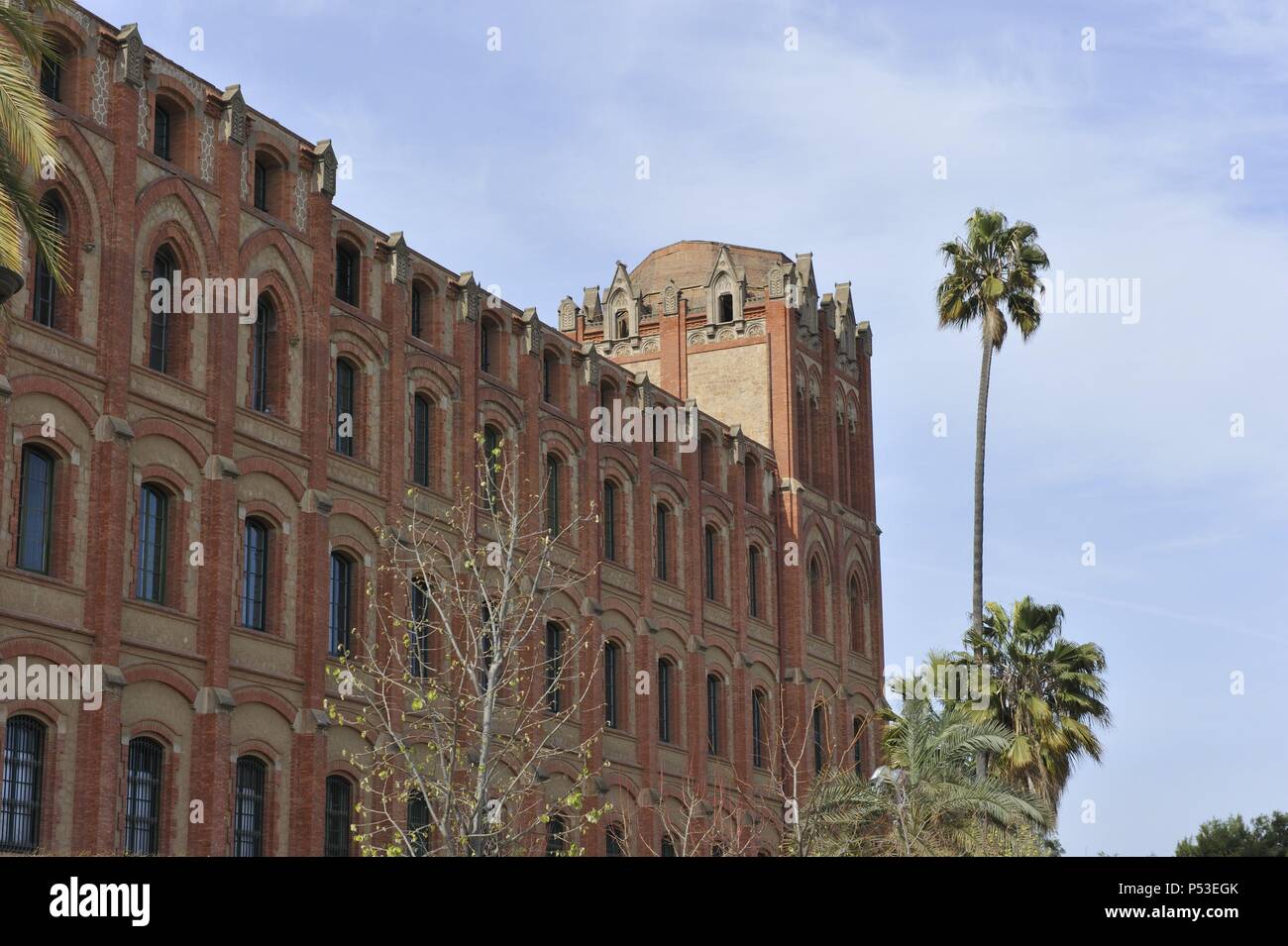 Col legi dels Jesuites de Sarrià, (1893-1896), arquitecte Joan Martorell, C. Carrasco i Formiguera 28-32. Stockfoto