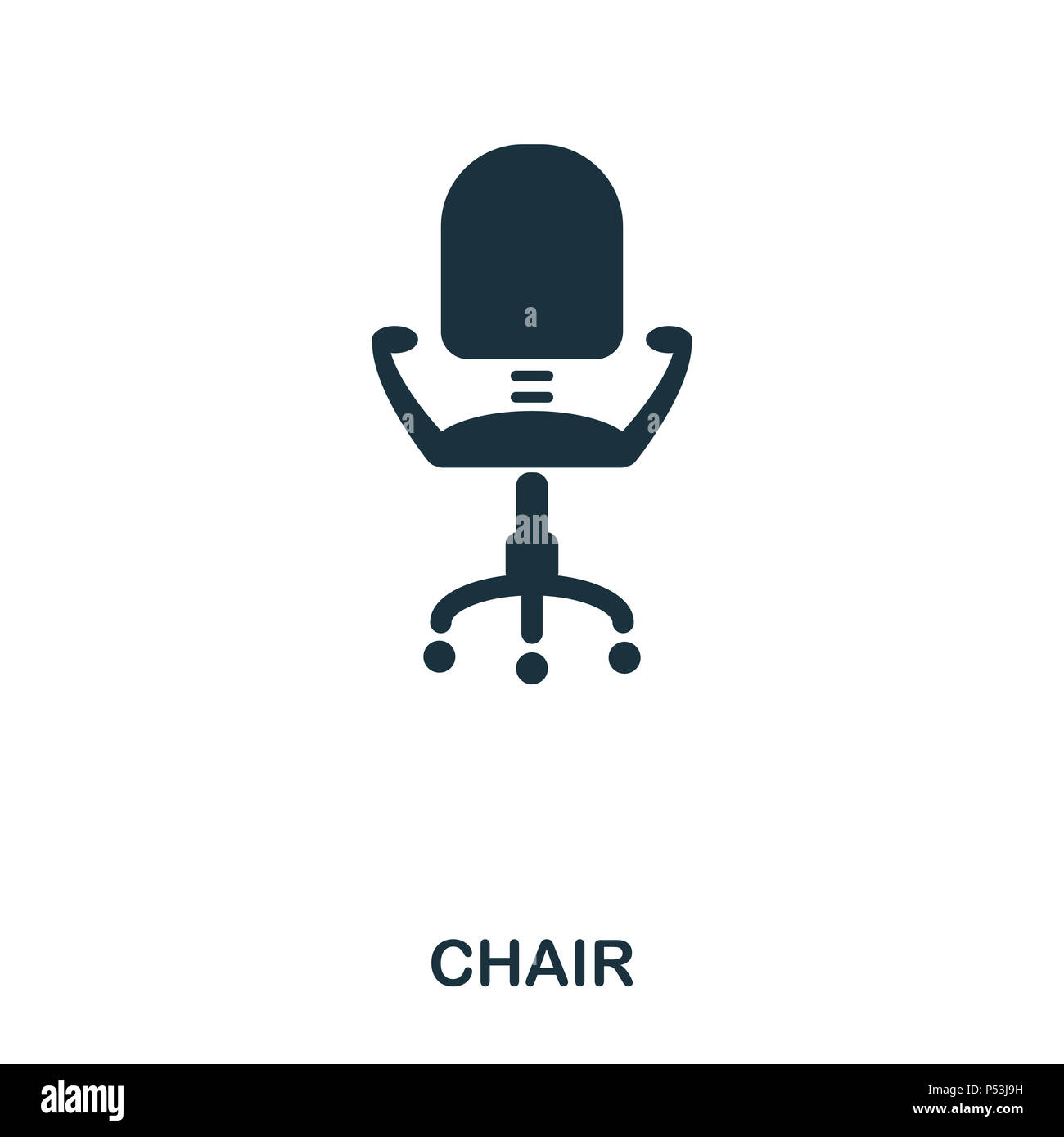 Stuhl Symbol. Line Style Icon Design. UI. Abbildung: Stuhl Symbol.  Piktogramm isoliert auf Weiss. Fertig in web design, Anwendungen, Software,  Druck verwenden Stockfotografie - Alamy