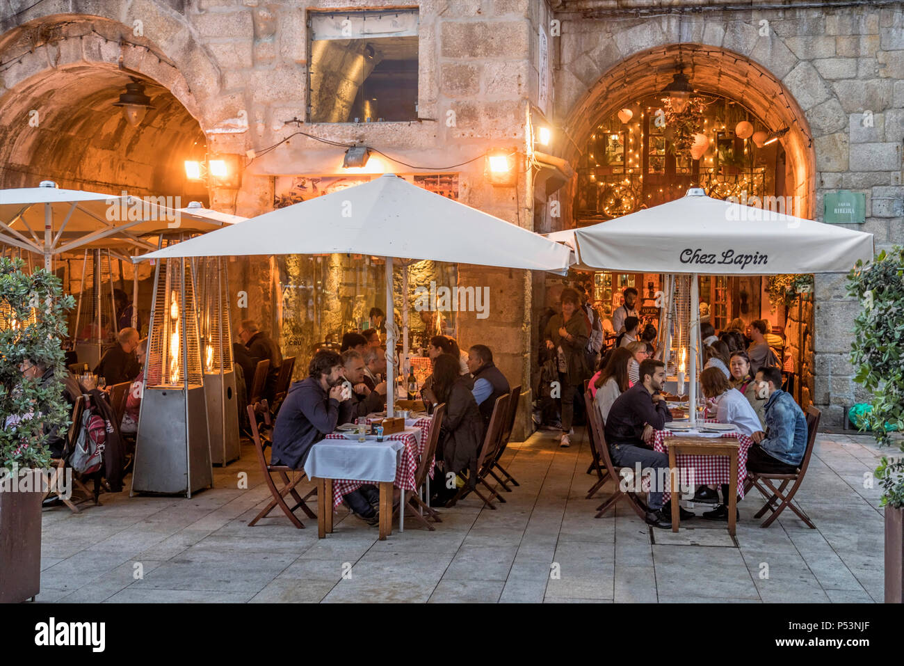 Chez Lapin, Restaurant Stadtteil Ribeira, Porto, Portugal Stockfoto