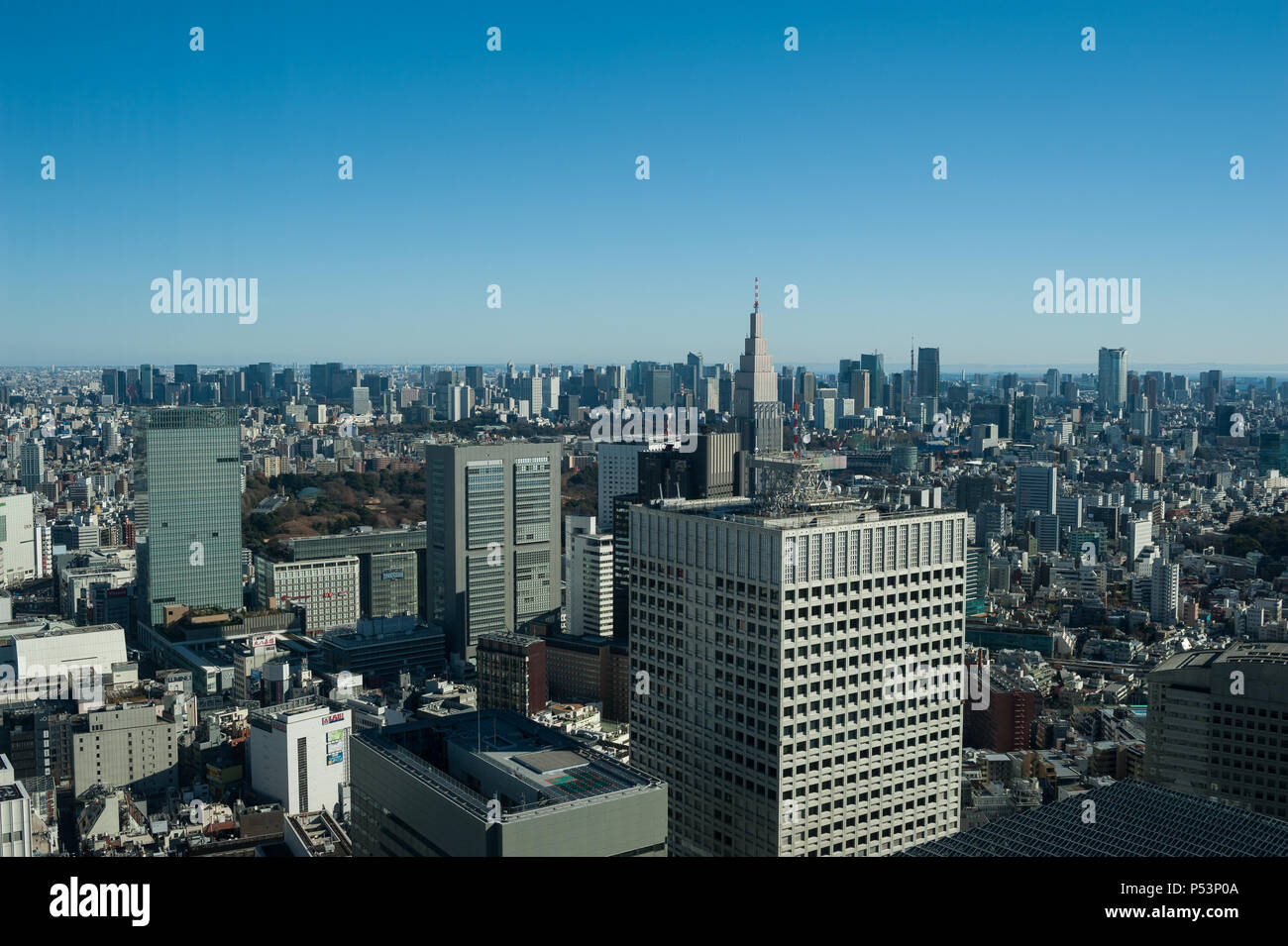 Tokio, Japan, Stadt Panorama von Tokyo Stockfoto