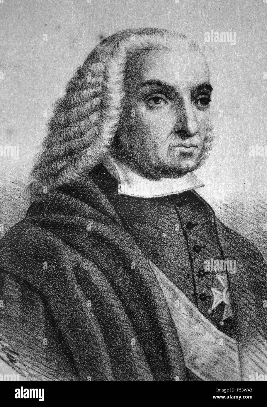 Pedro Rodríguez de Campomanes, político y economista Asturiano. Stockfoto