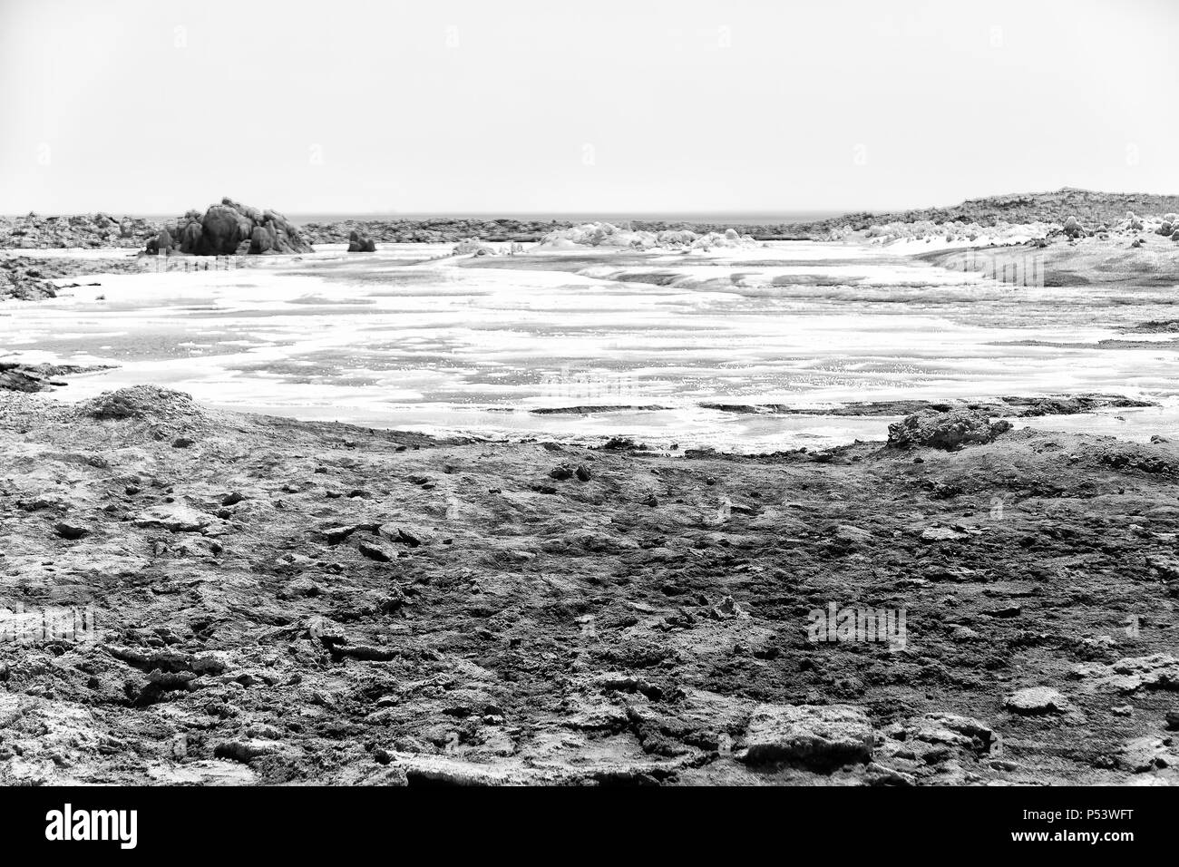 In der danakil Äthiopien Afrika die vulkanische Depression von dallol Stockfoto