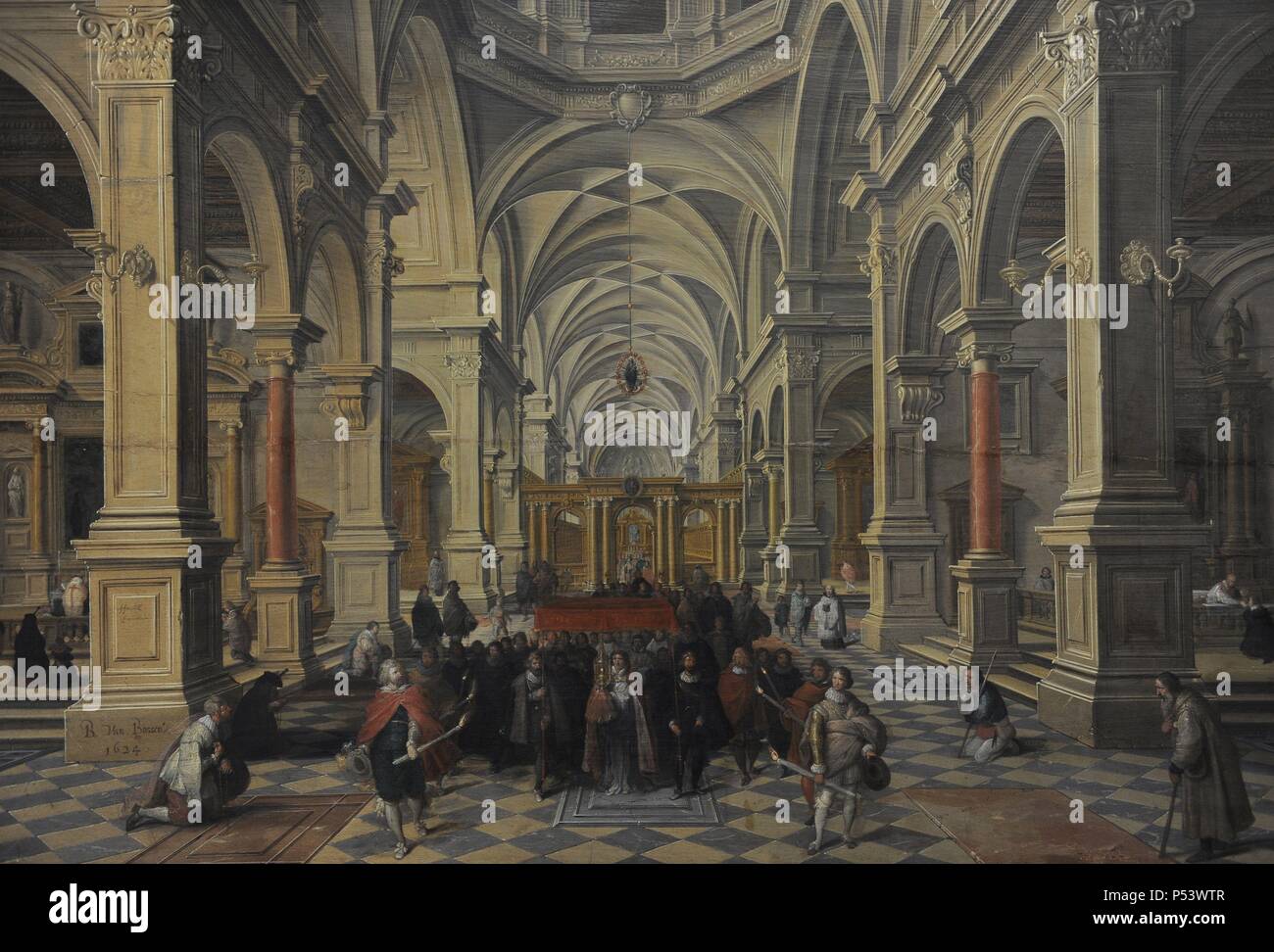 Bartholomeus van Bassen (1590-1652). Niederländischer Maler. Innenansicht einer Kirche, 1624. Gemaldegalerie. Berlin. Deutschland. Stockfoto