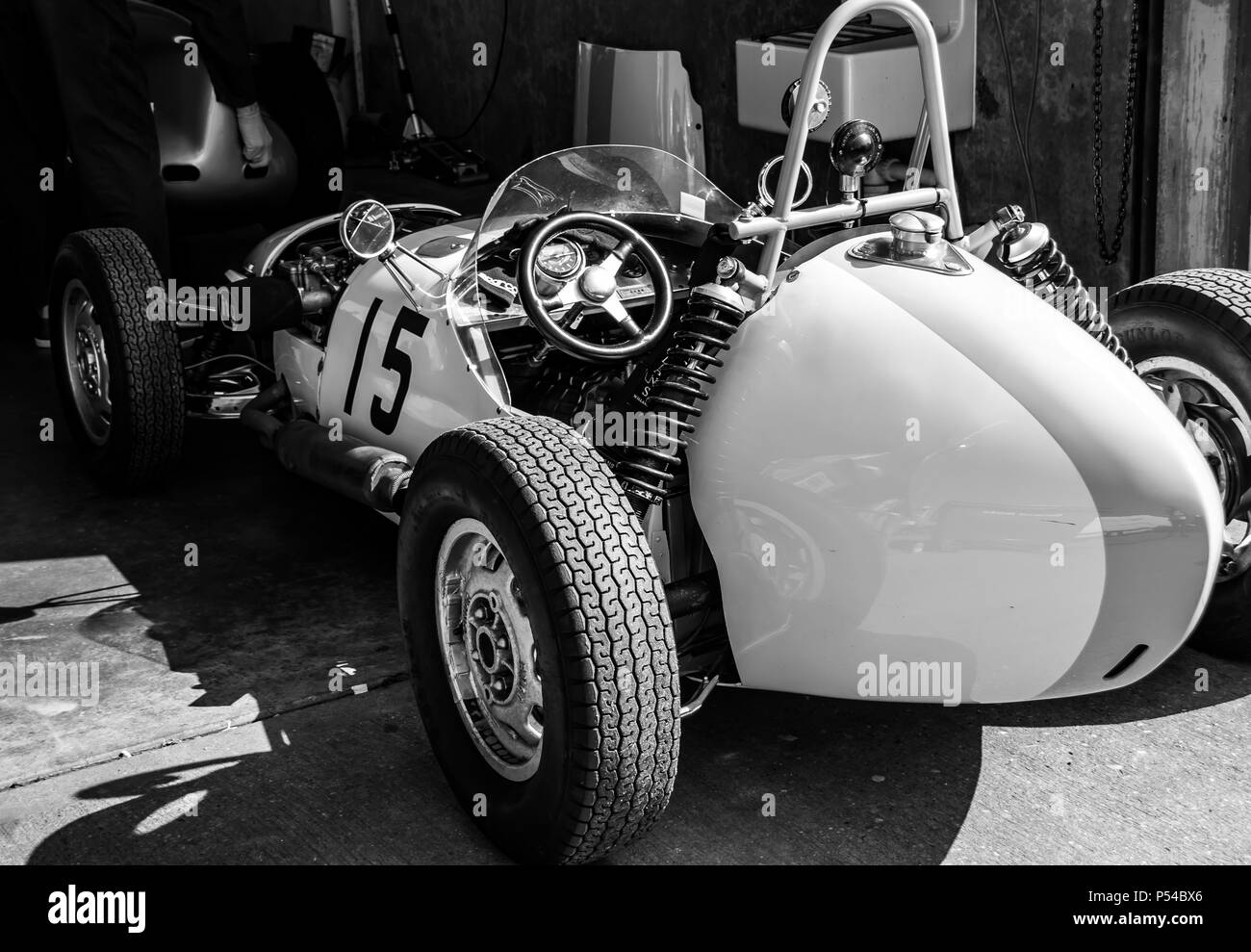 Klassische Rennwagen. Stockfoto